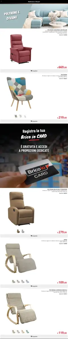 Anteprima del volantino Brico io Grottammare catalogo valido a partire dal 01.10.2025 | Pagina: 2 | Prodotti: Dondolo, Poltrona, Sedia