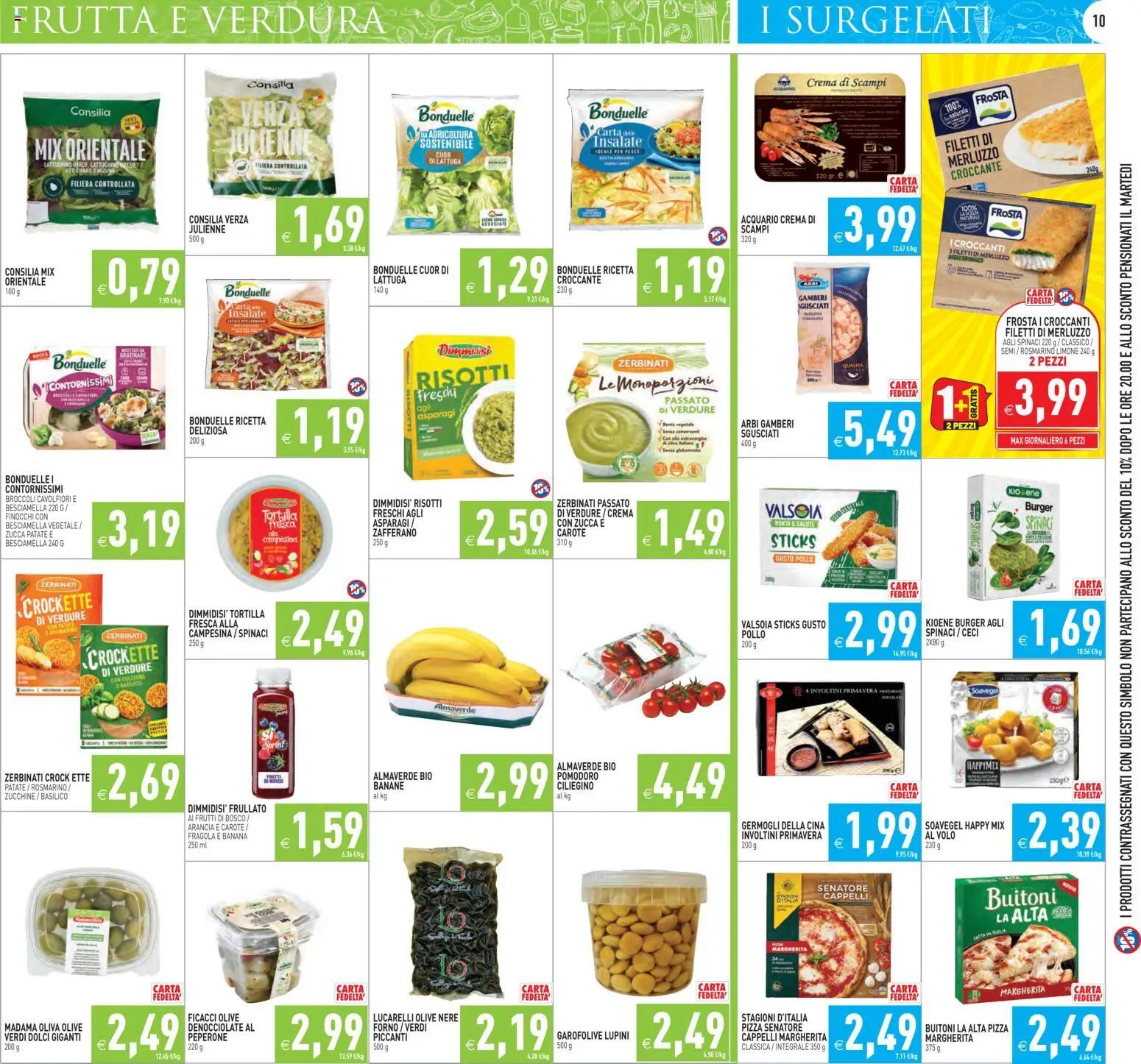 Volantino PIM Supermercati del 29.04.2026 | Pagina: 10 | Prodotti: Lupini, Pizza, Ceci, Frutta