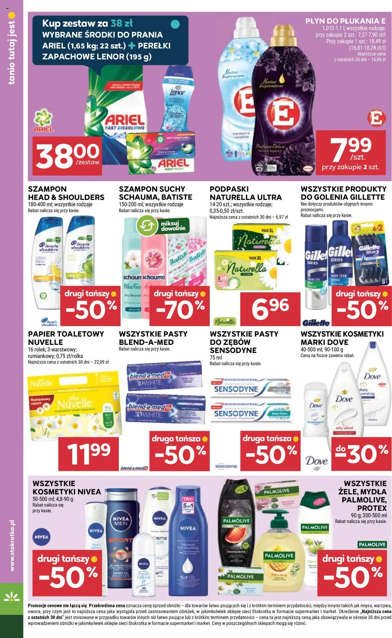 Stokrotka Gazetka od 09.10.2025 | Strona: 36 | Produkty: Papier toaletowy, Kosmetyki, Ariel, Szampon