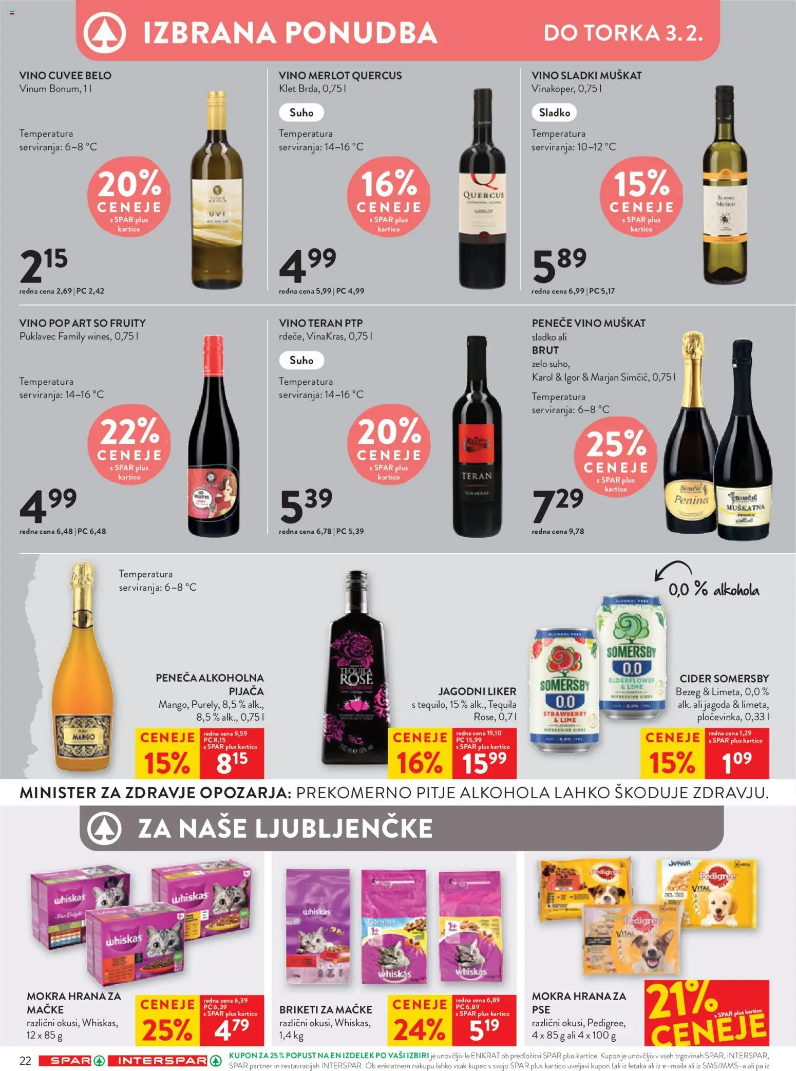 Novi Spar katalog ponudbe – veljaven od 28.01.2026 | Stran: 28 | Izdelki: Hrana za mačke, Penina, Vino, Mango