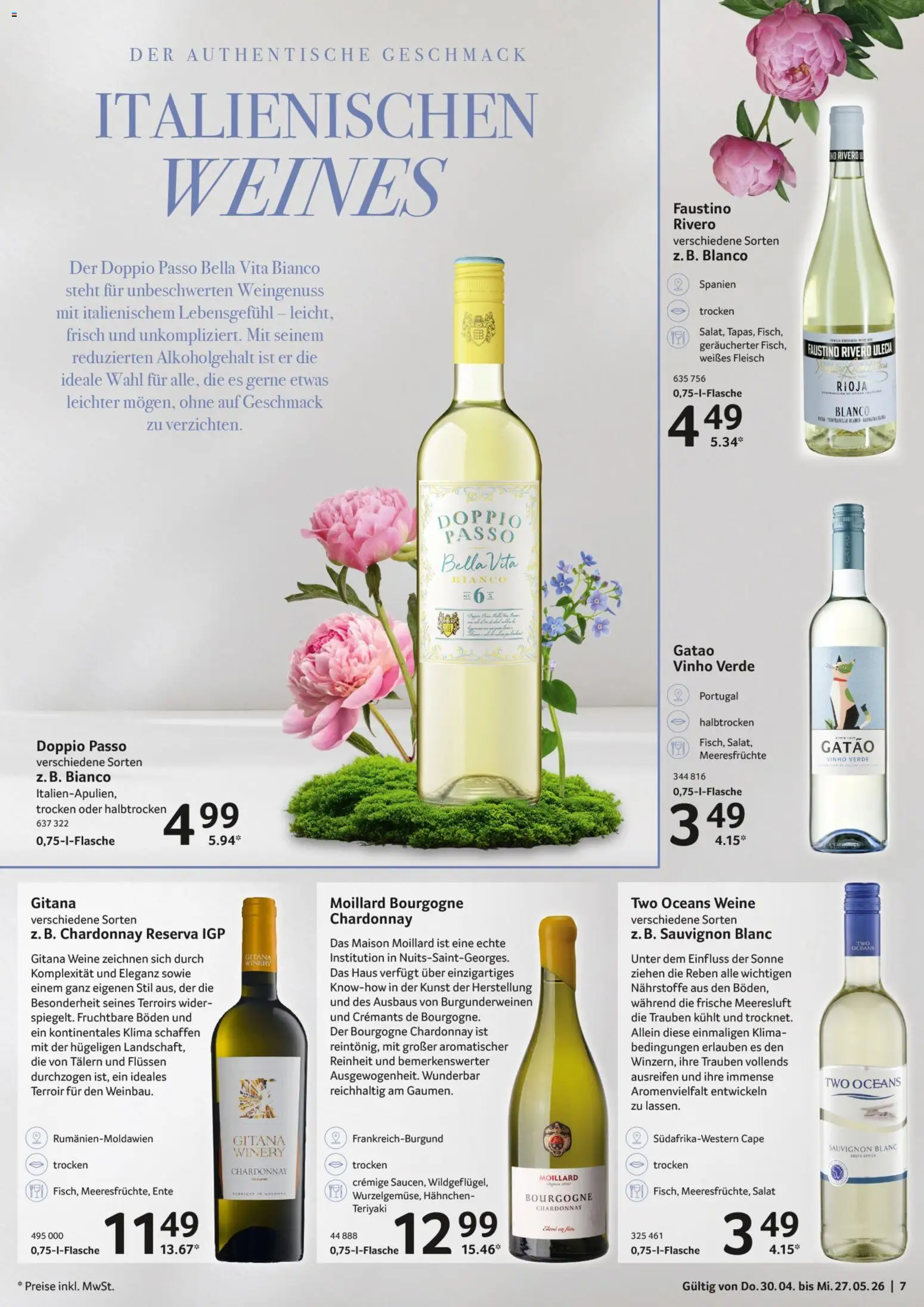 Selgros Weinkatalog – gültig ab 30.04.2026 | Seite: 7 | Produkte: Hahnchen, Meeresfrüchte, Doppio Passo, Ente