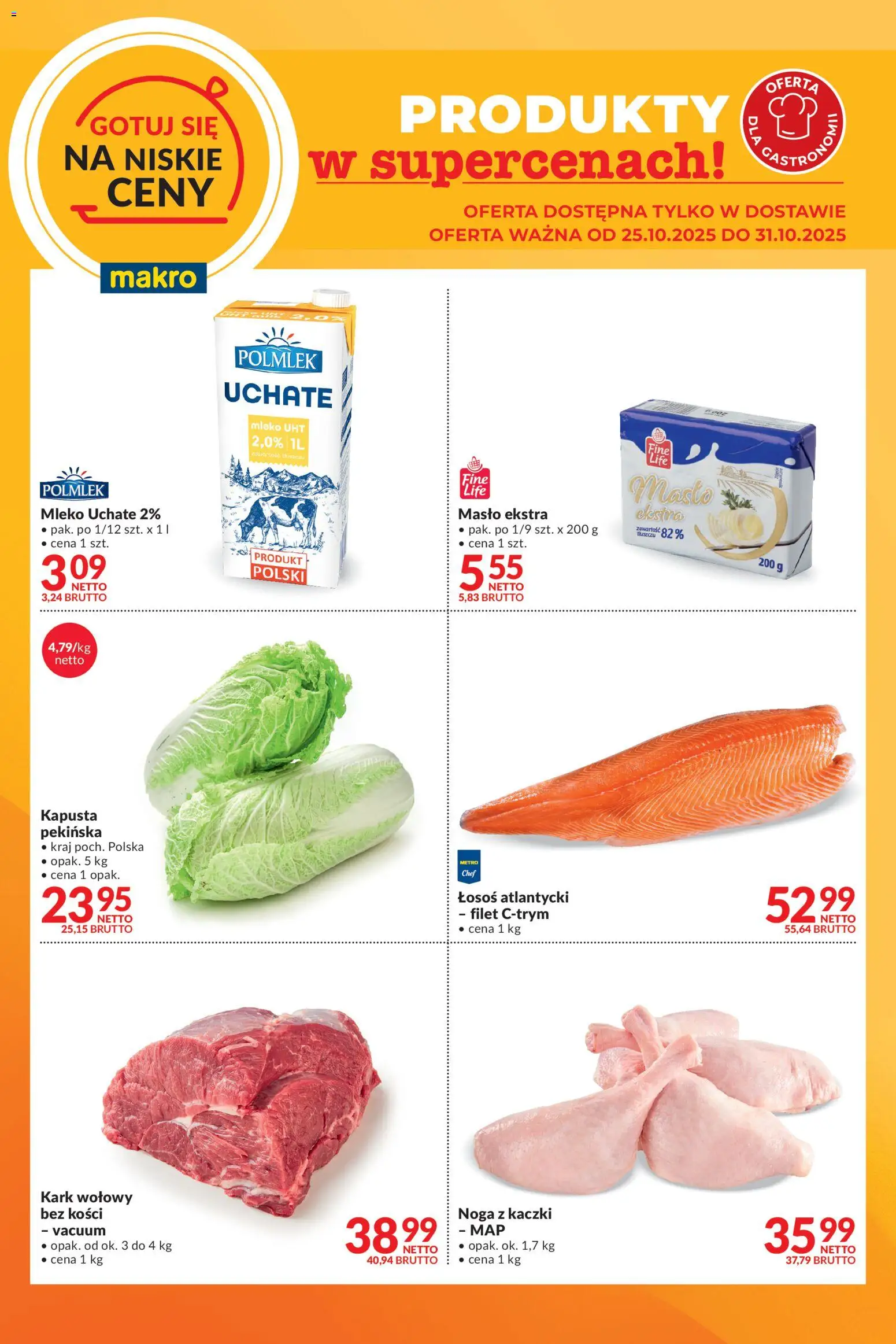 Makro Gazetka - Gotuj się na niskie ceny w dostawie od 25.10.2025 | Strona: 2 | Produkty: Kapusta, Kapusta pekińska, Łosoś, Masło