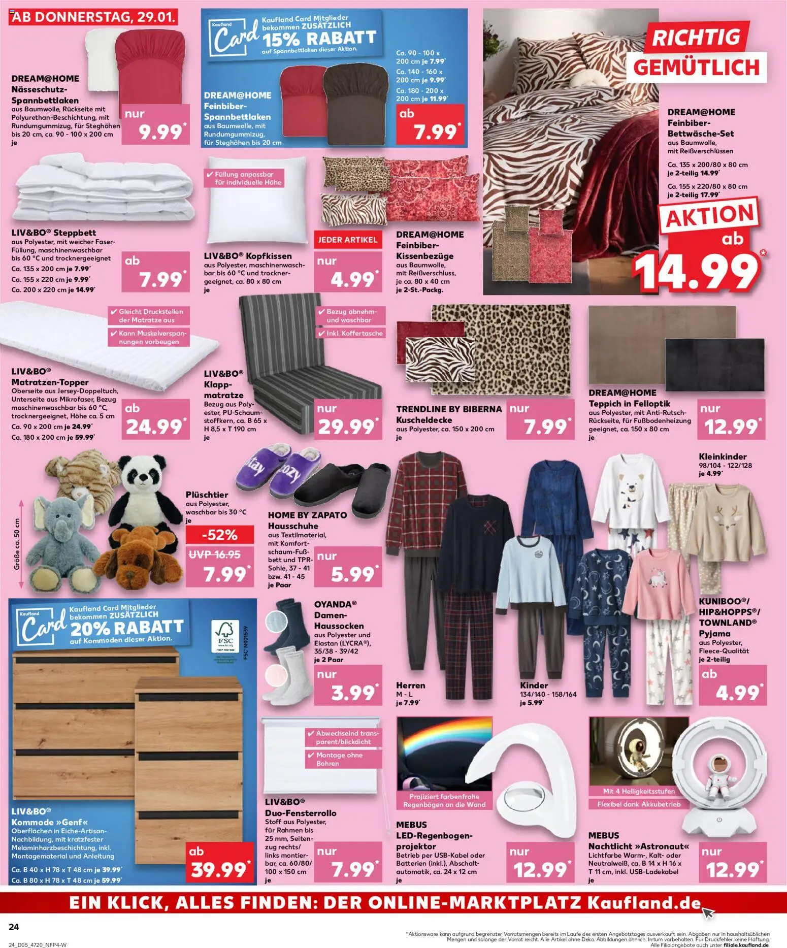 Kaufland prospekt Hannover	 – gültig ab 29.01.2026 | Seite: 24 | Produkte: Batterien, Kommode, Pyjama, Hausschuhe