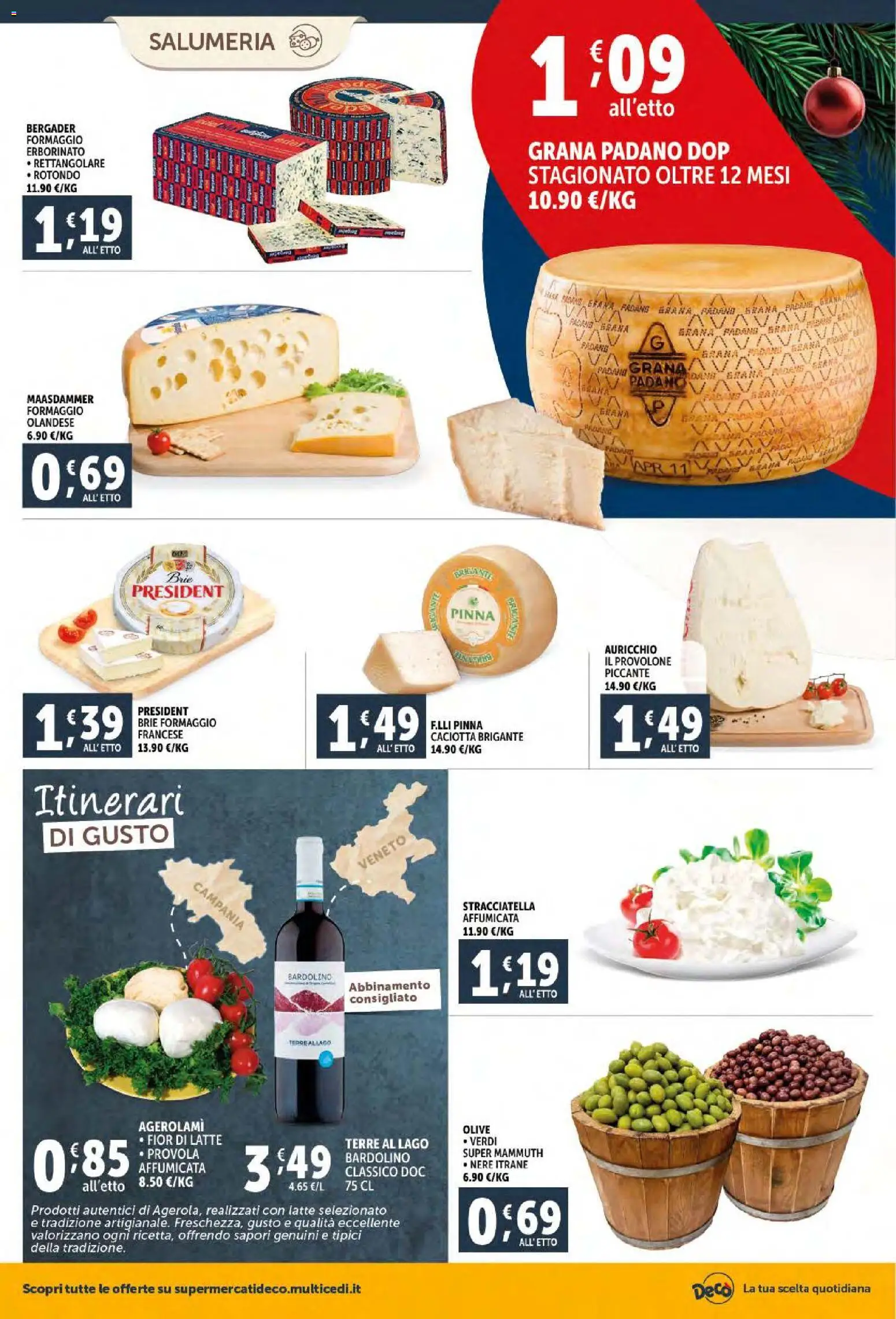 Volantino Decò del 02.12.2025 | Pagina: 10 | Prodotti: Latte, Olive, Grana Padano, Provola