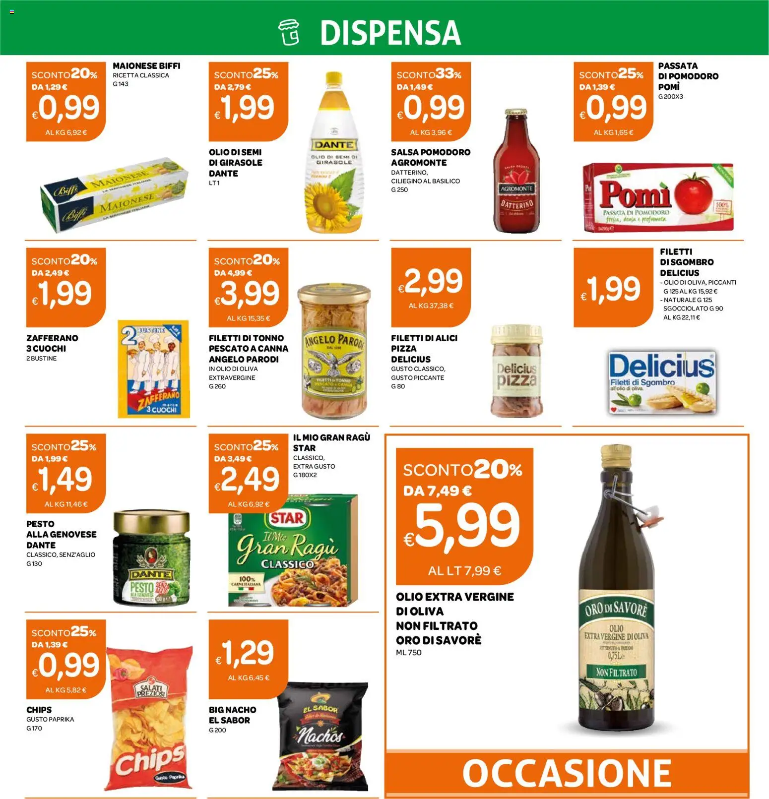 Volantino Ekom del 04.11.2025 | Pagina: 3 | Prodotti: Pesto, Passata di pomodoro, Alici, Olio di Oliva