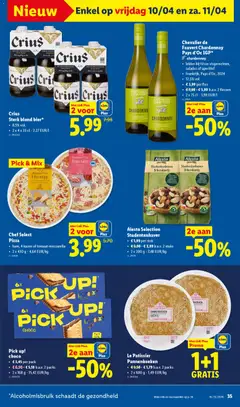 Lidl Folder week 15 - Voorbeeld van een folder van Lidl, geldig van 07.04.2026 | Pagina: 35 | Producten: Ham, Pizza, Salades, Piano