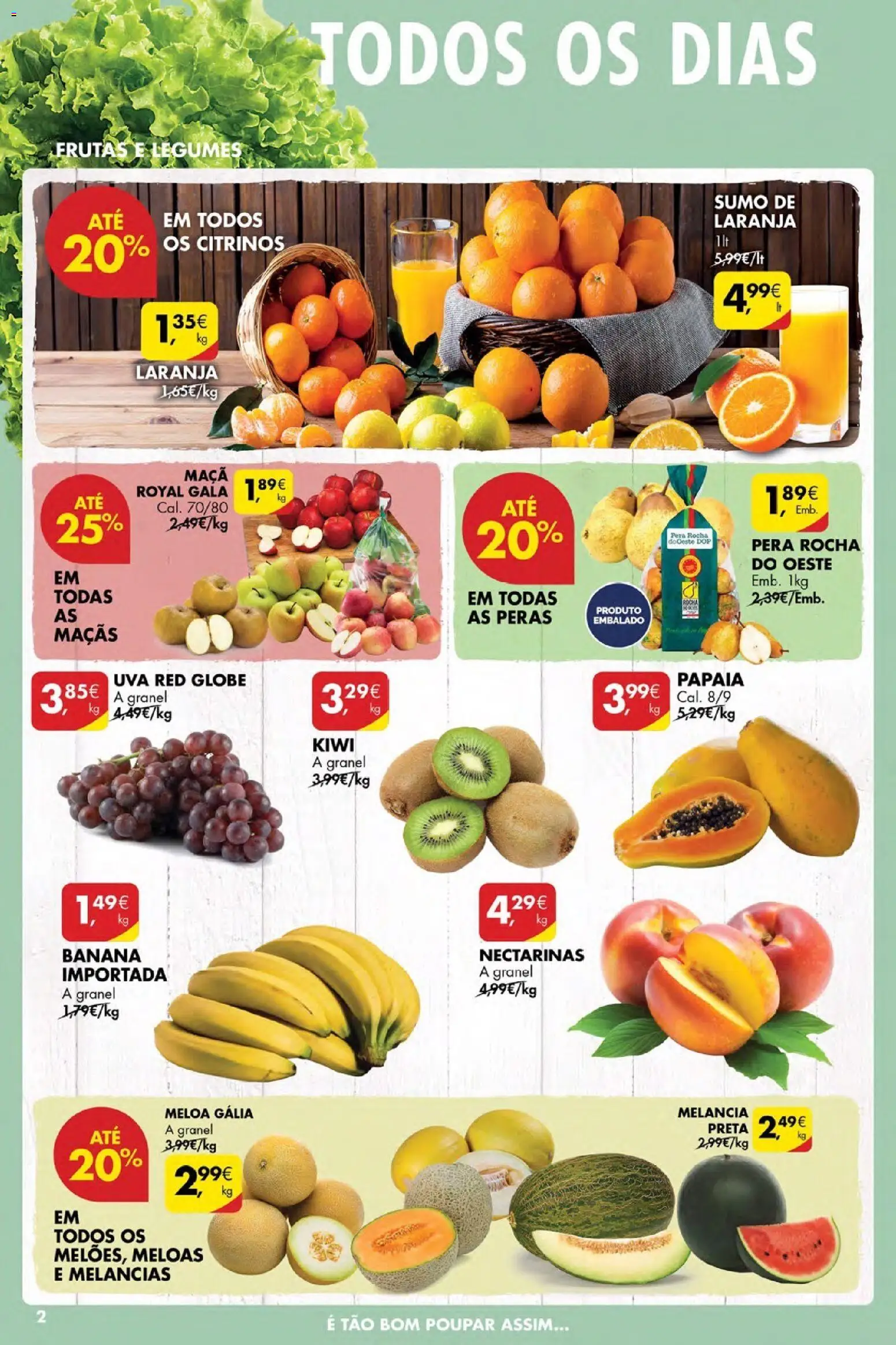 Pingo Doce Poupe Esta Semana Açores │ válido de 09.04.2026 | Página: 2 | Produtos: Peras, Maçãs, Melancia, Kiwi