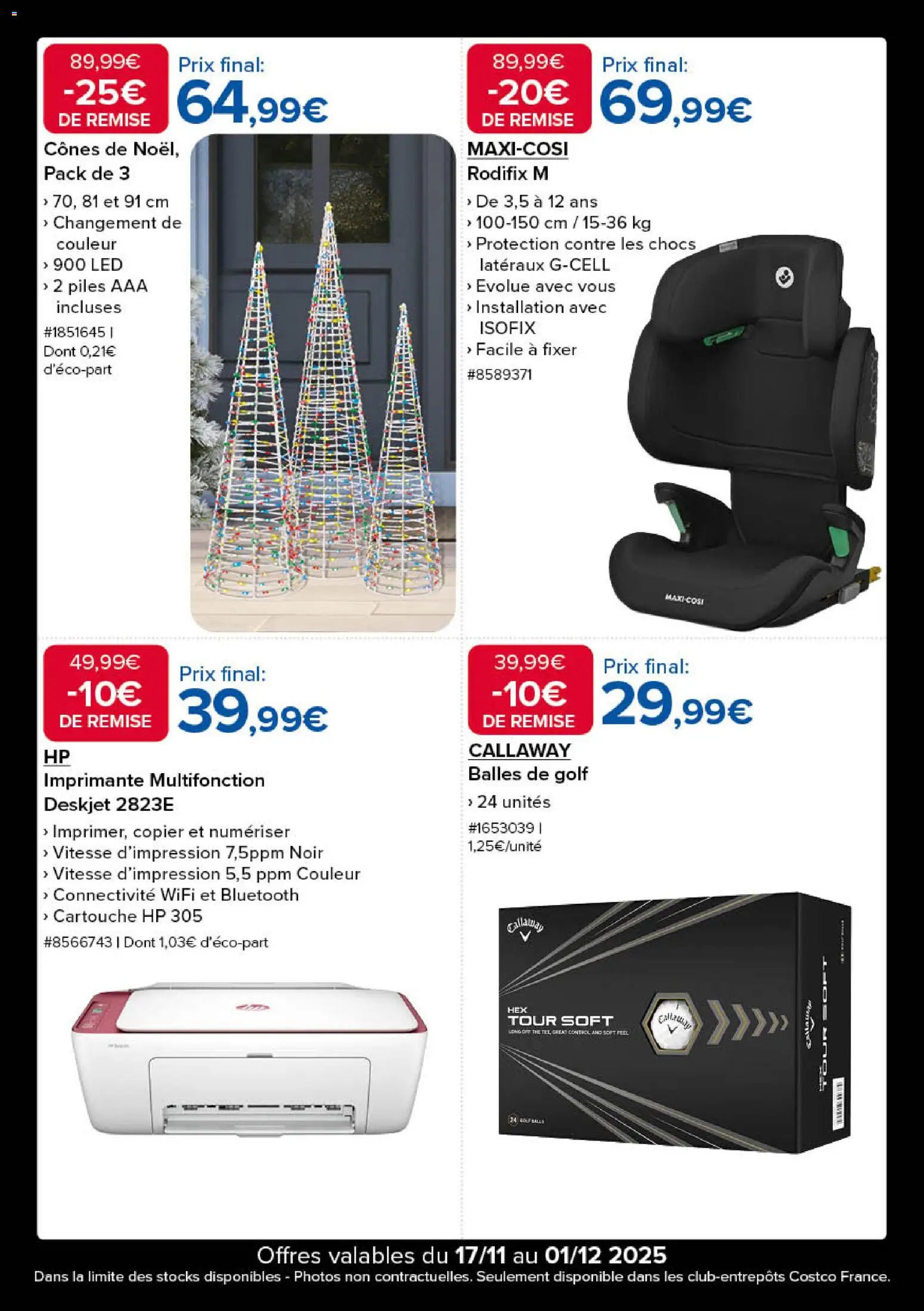{H1} | Page: 11 | Produits: Imprimante, Cartouche HP 305, Balles de Golf, Piles