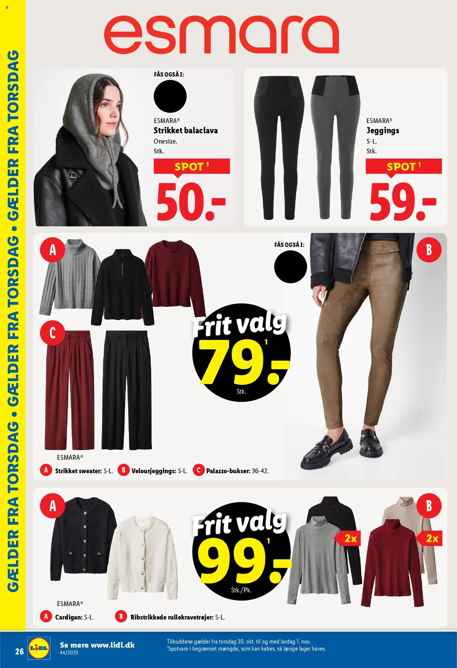 Lidl tilbudsavis – gyldig fra 26.10.2025 | Side: 14 | Produkter: Sweater, Cardigan, Søm