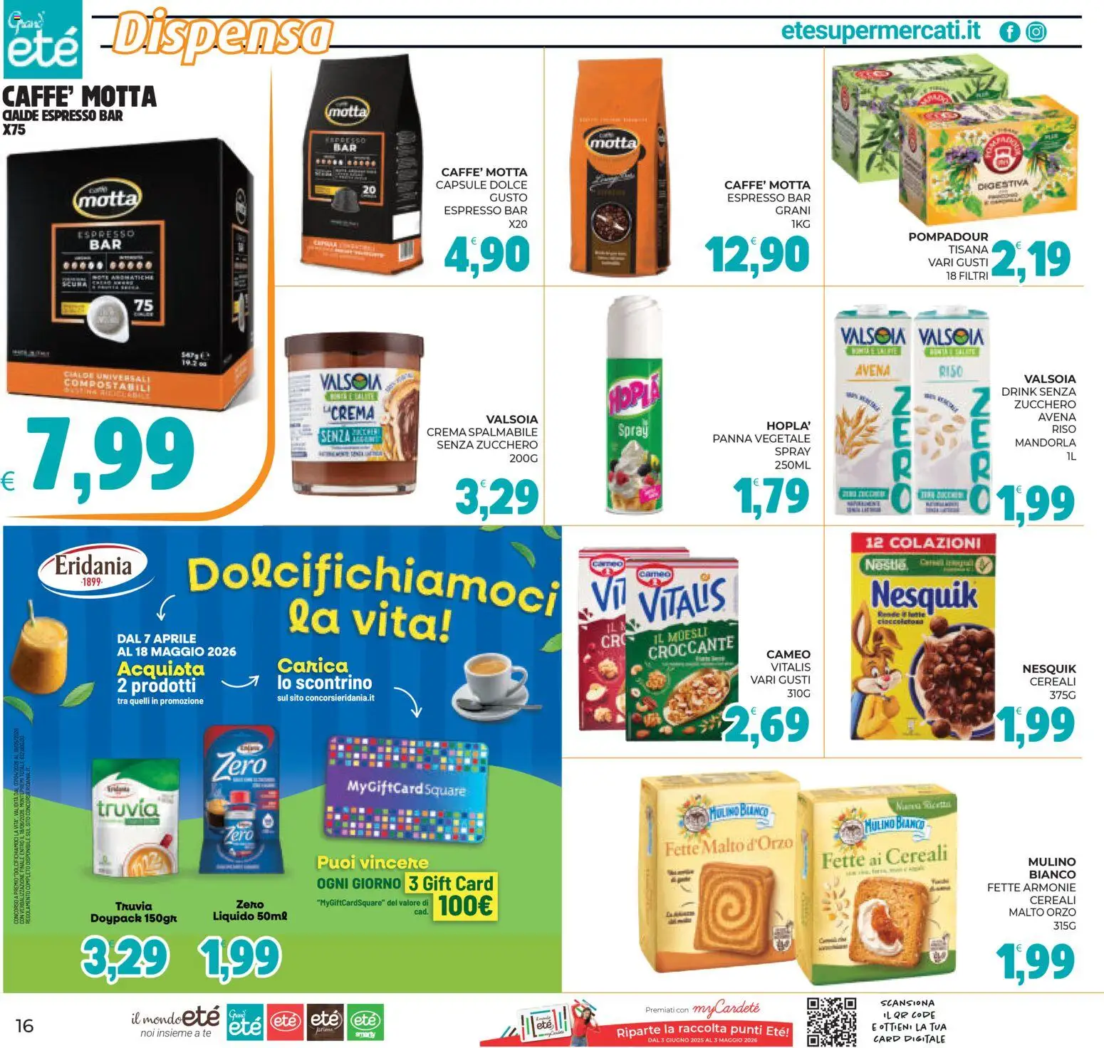 Volantino Eté del 17.04.2026 | Pagina: 16 | Prodotti: Crema, Tè, Panna, Zucchero