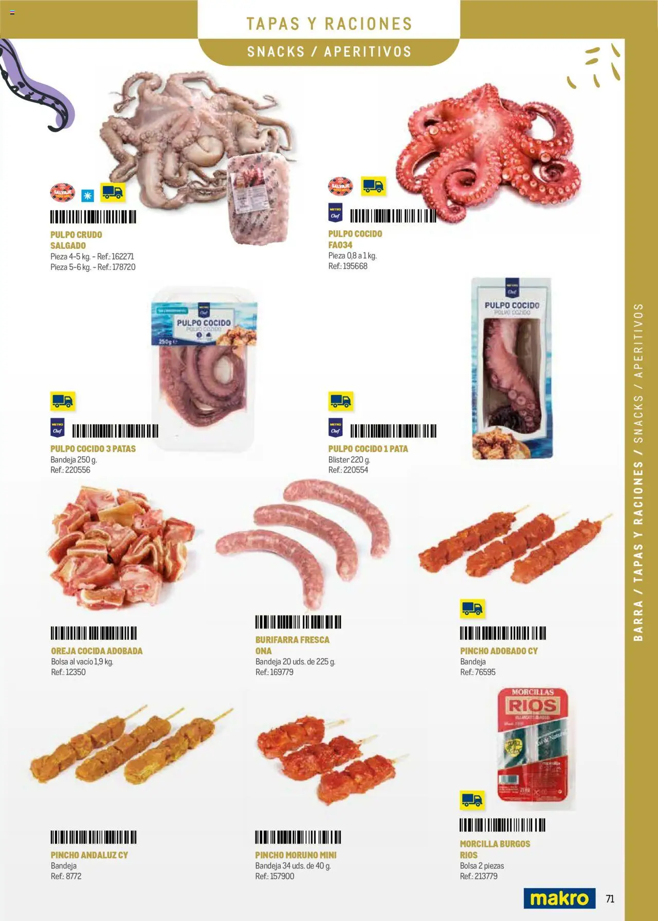 Makro - Menú y Barra Prat │ válido desde el 08.09.2025 | Página: 71 | Productos: Polvo, Bolsa, Bandeja
