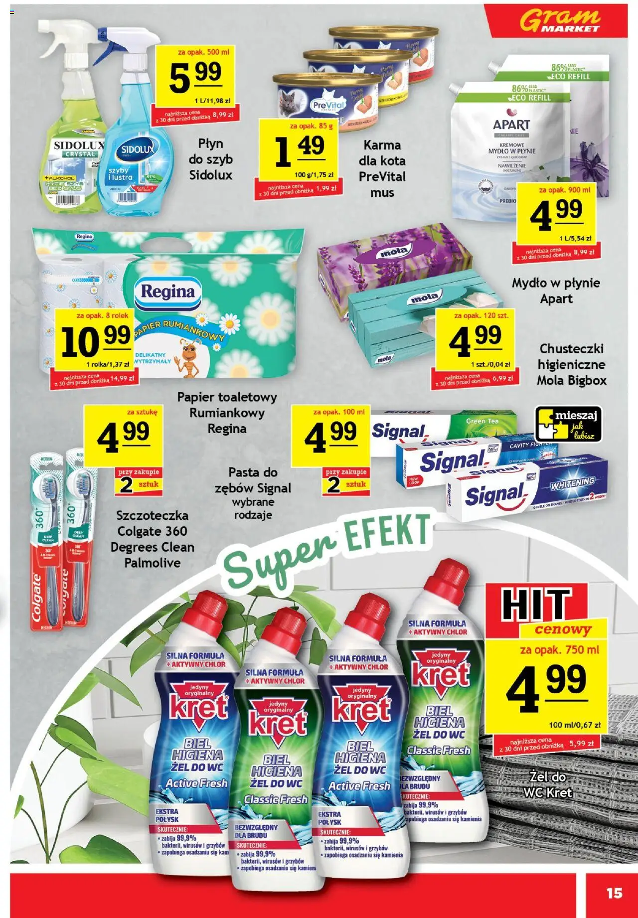 Gram Market Gazetka od 15.10.2025 | Strona: 15 | Produkty: Papier toaletowy, Mydło w płynie, Mydło, Alkohol