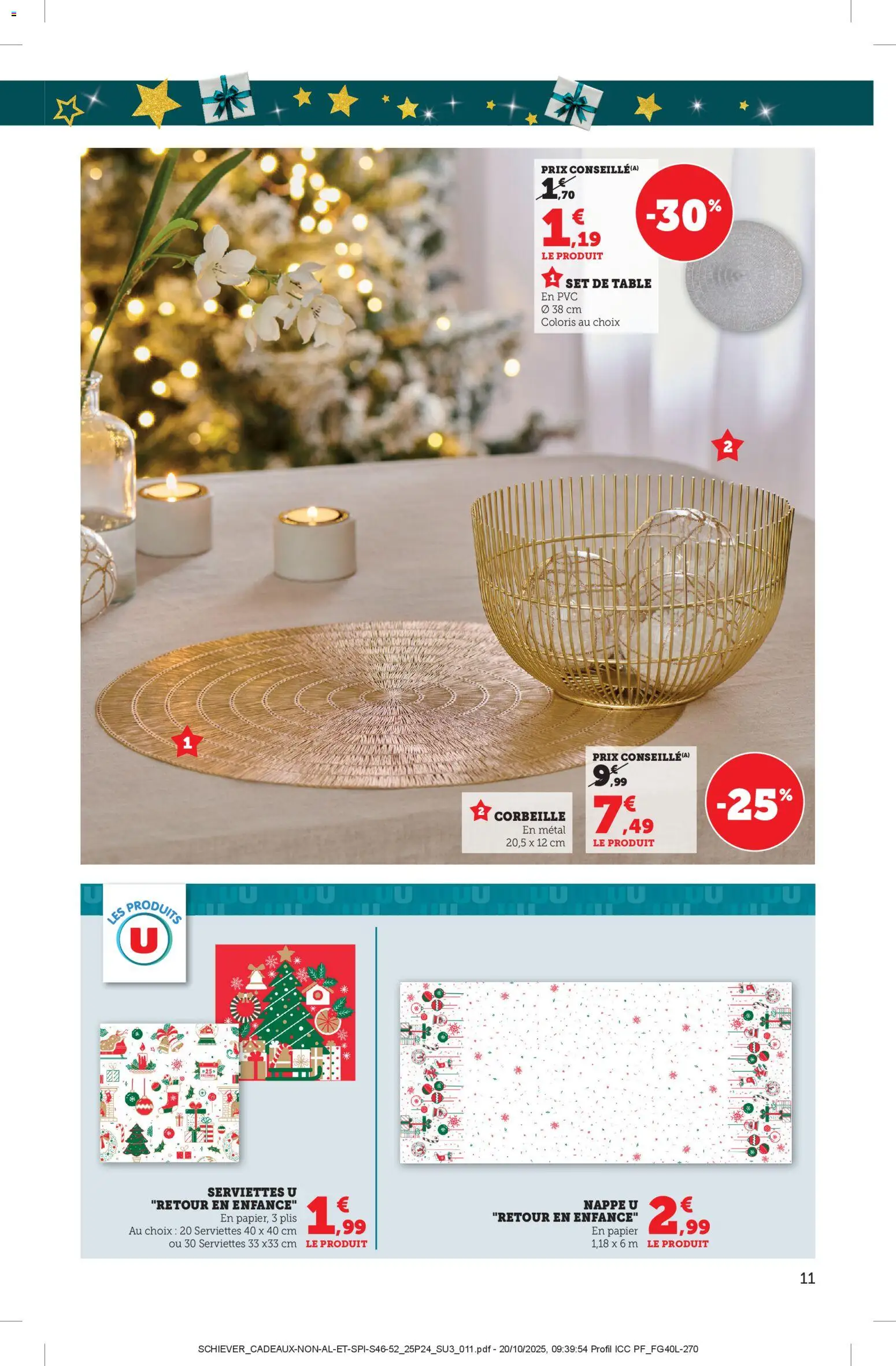 {H1} | Page: 11 | Produits: Table, Nappe