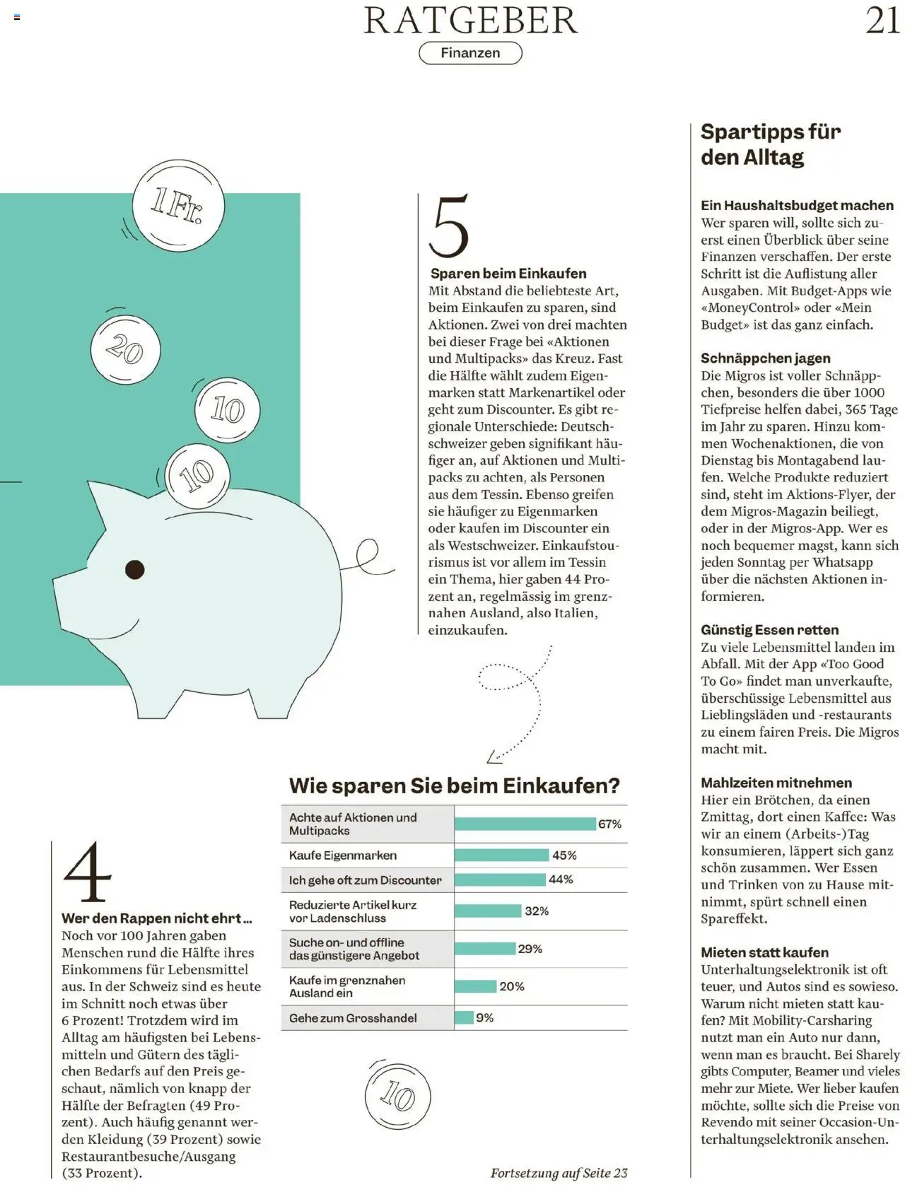 Migros - Magazin ab 25.08.2025 | Seite: 21 | Produkte: Kaffee, Beamer