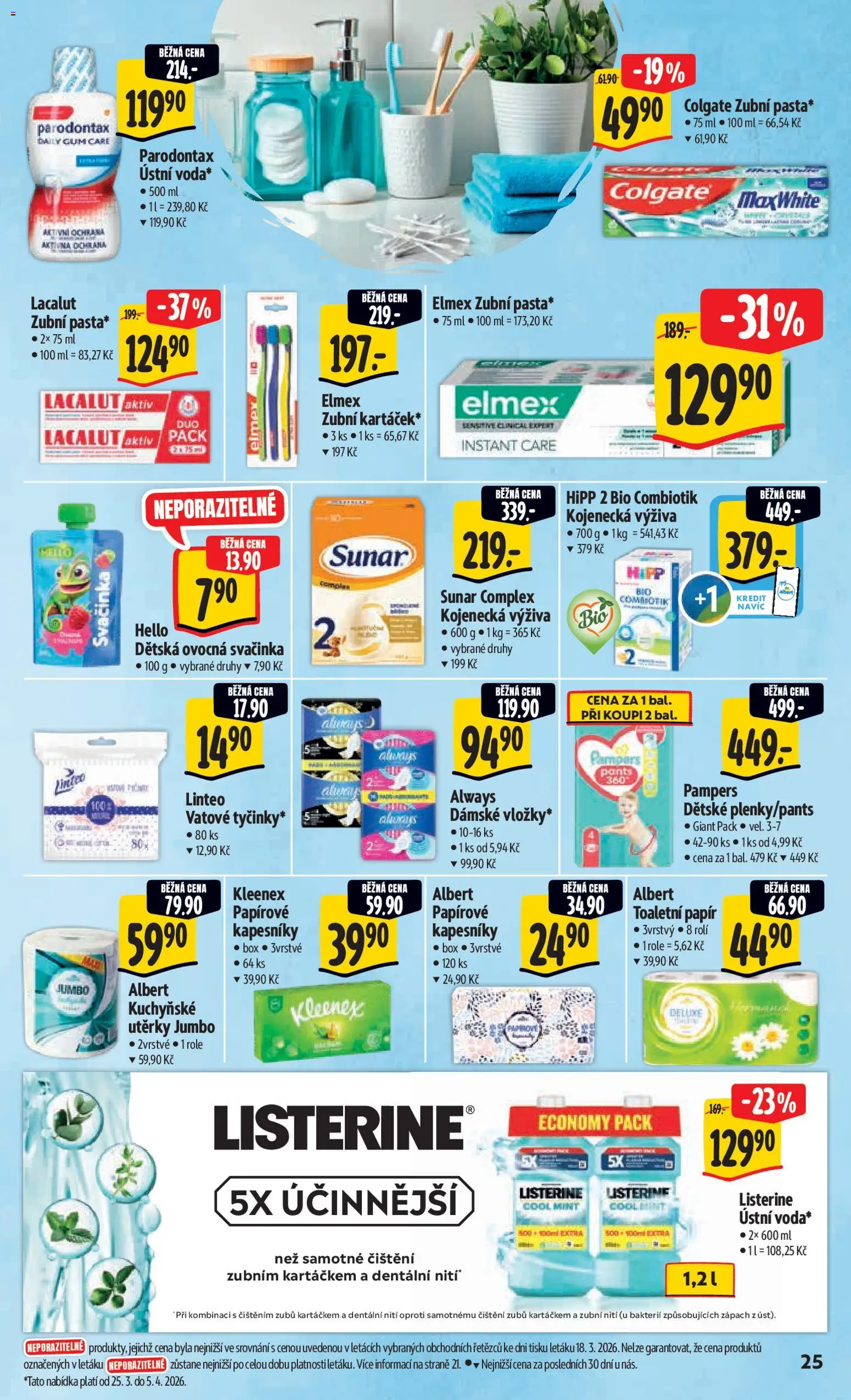Albert leták - Hypermarket od 25.03.2026 | Strana: 33 | Produkty: Parodontax, Sunar Complex, Lacalut, Lacalut Aktiv