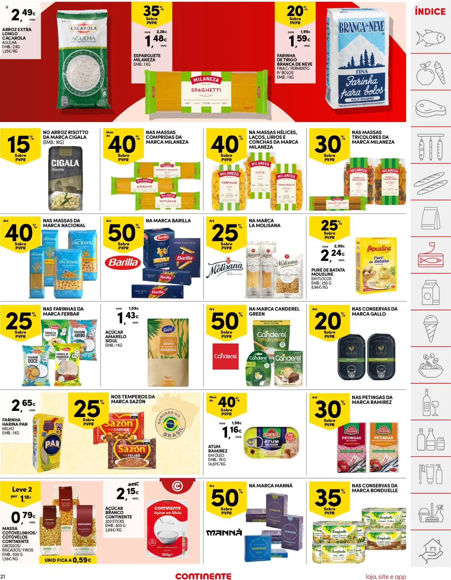 Continente folheto │ válido de 21.04.2026 | Página: 21 | Produtos: Atum, Óleo, Massa, Flocos