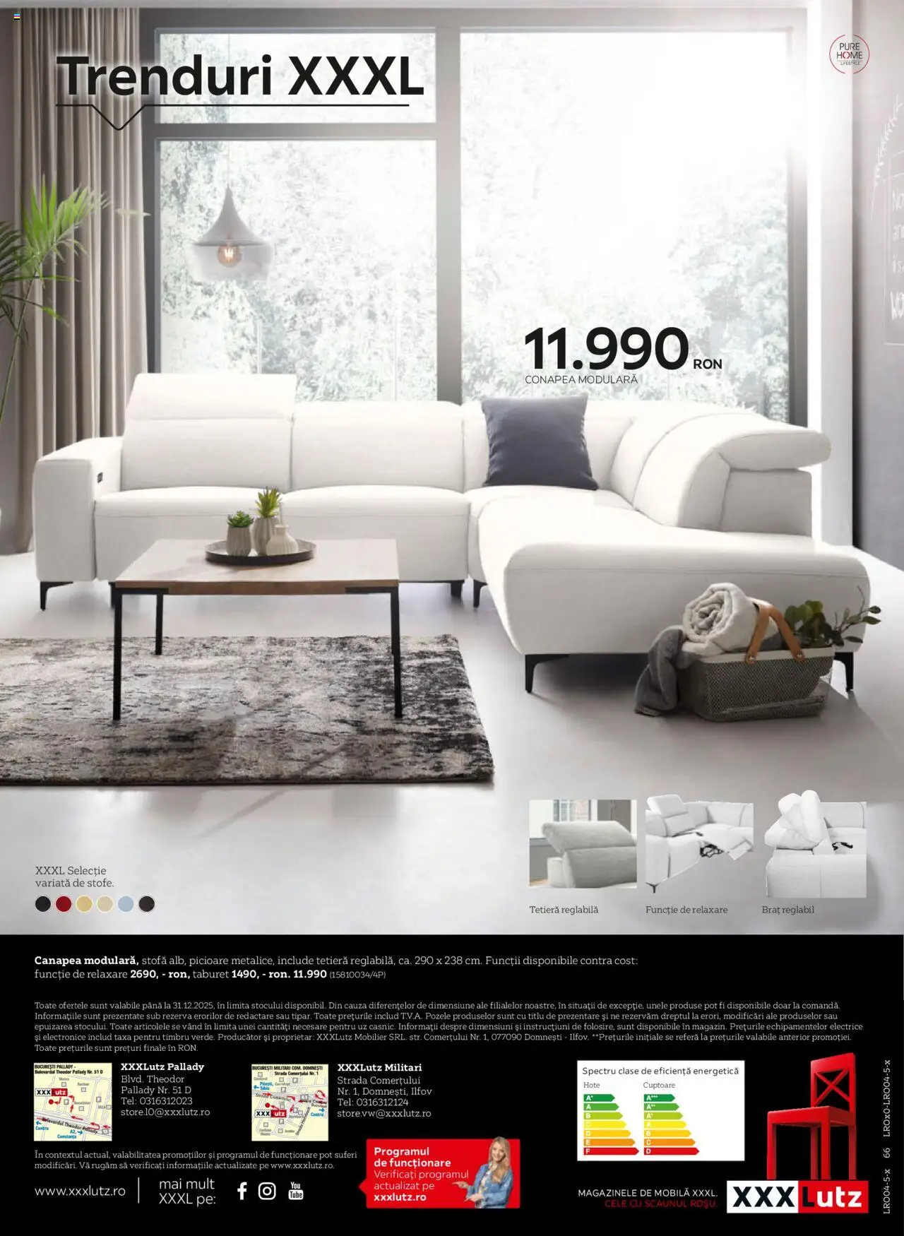 Noul catalog XXXLutz – valabil de la 07.04.2025 | Pagină: 66 | Produse: Canapea, Taburet