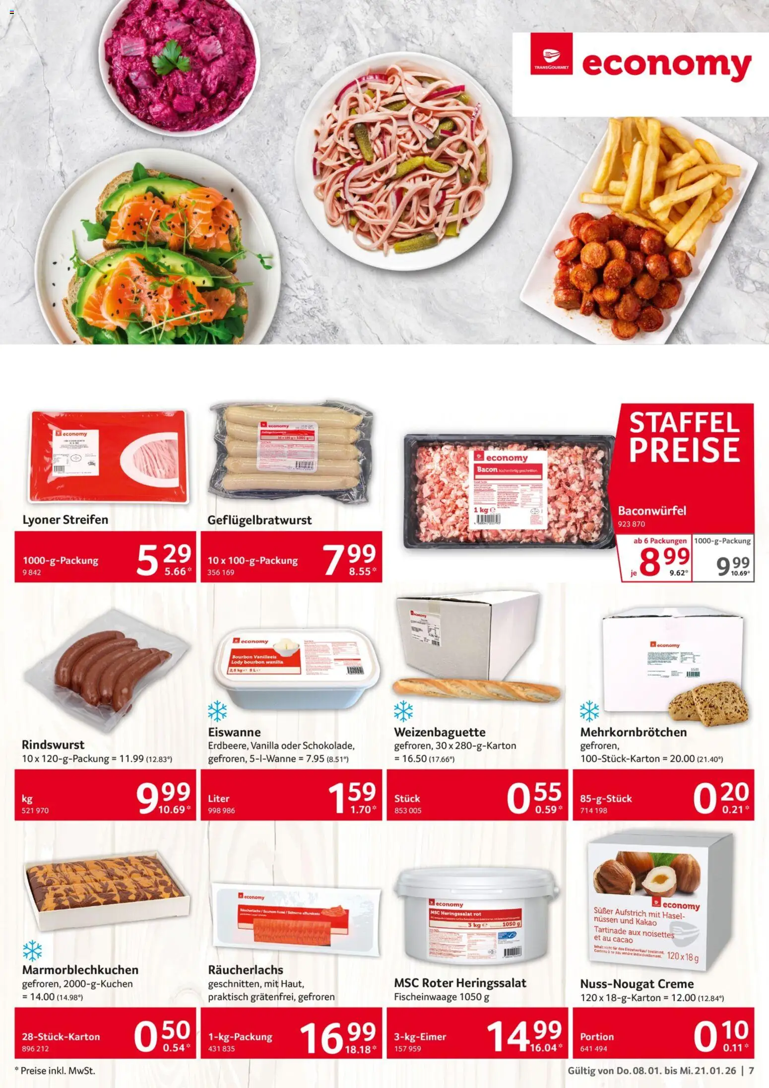 Selgros Gastronomie – gültig ab 08.01.2026 | Seite: 7 | Produkte: Creme, Räucherlachs, Bourbon