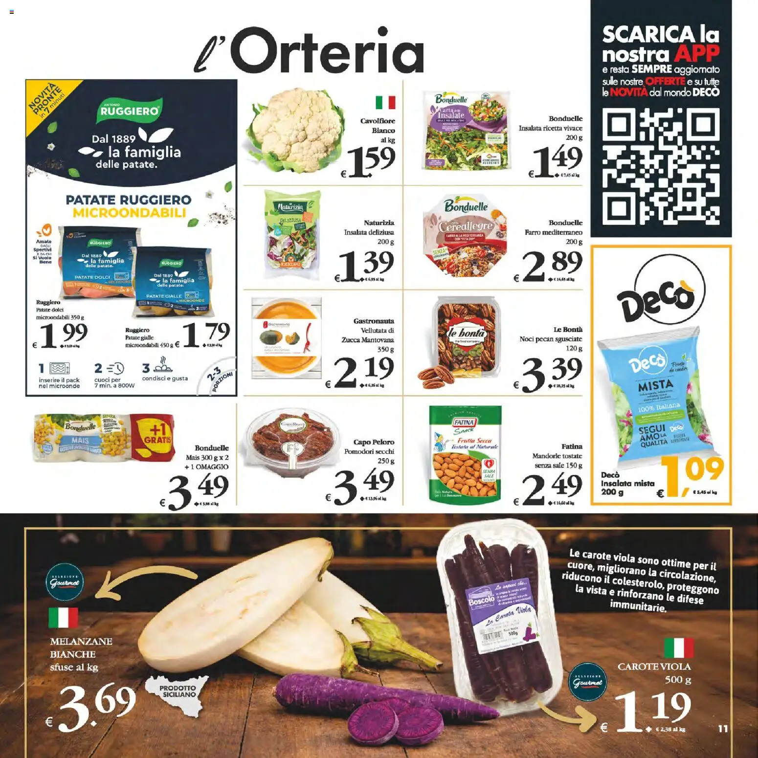 Volantino Decò del 06.03.2026 | Pagina: 11 | Prodotti: Carota, Insalata, Noci, Mandorle