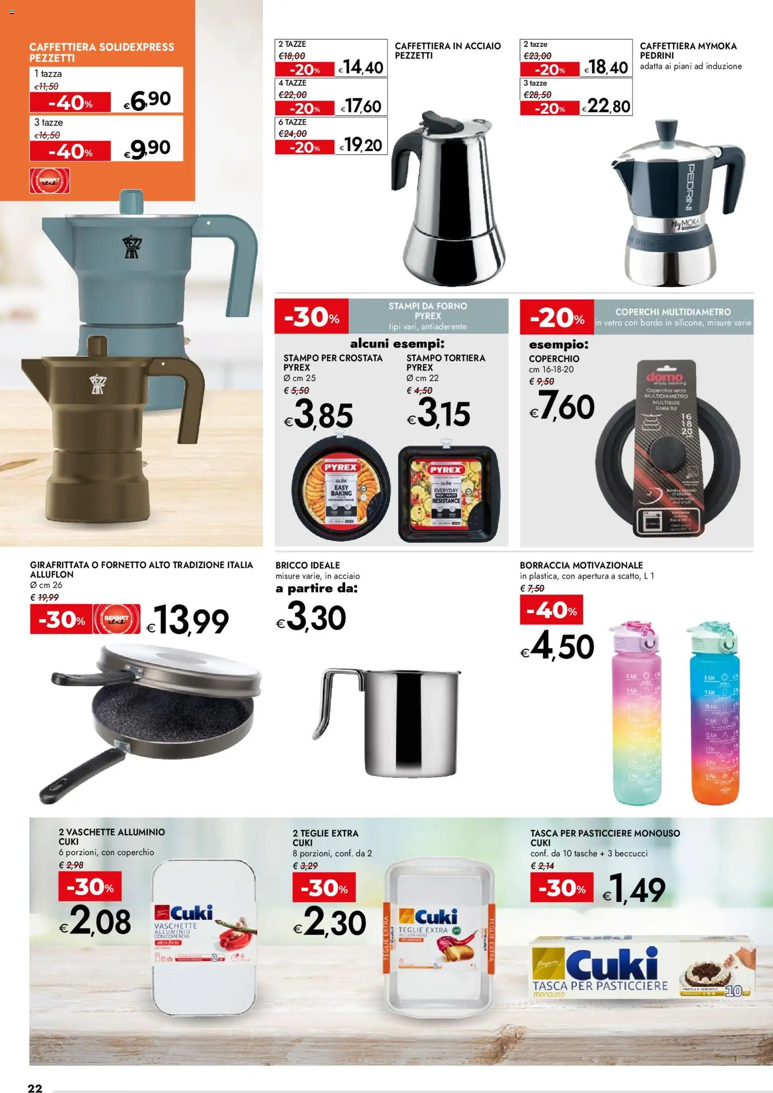 Volantino bennet del 19.02.2026 | Pagina: 22 | Prodotti: Fornetto, Forno, Alluminio, Borraccia