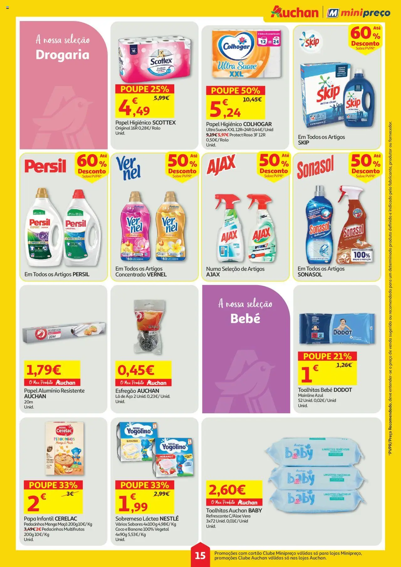 Auchan folheto │ válido de 31.07.2025 | Página: 15 | Produtos: Papel higiénico, Banana, Perfume, Persil