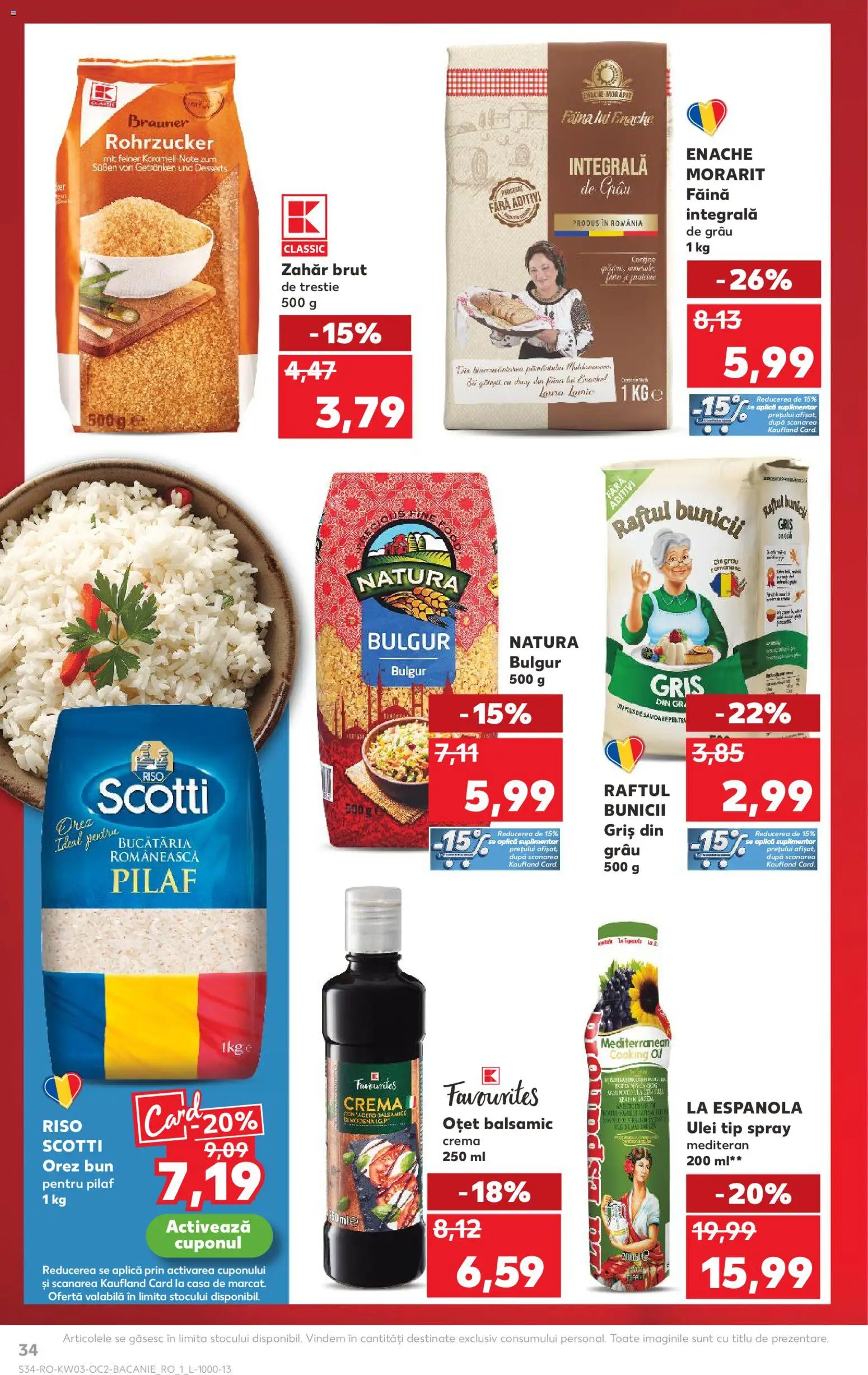 Kaufland RO akciós ujság - amely érvényes a következő dátumtól: 14.01.2026 | Oldal: 34 | Termékek: Bulgur