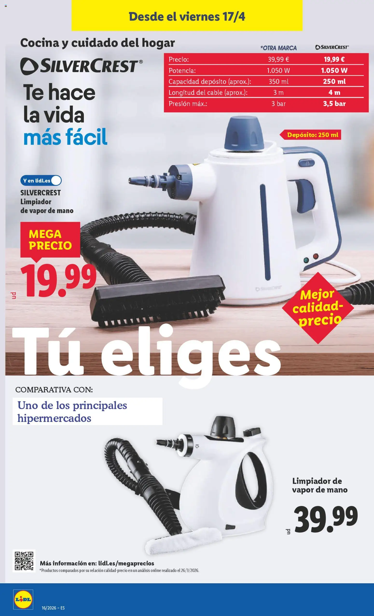 Lidl folleto de bazar │ válido desde el 13.04.2026 | Página: 16 | Productos: Té, Cable, Cocina