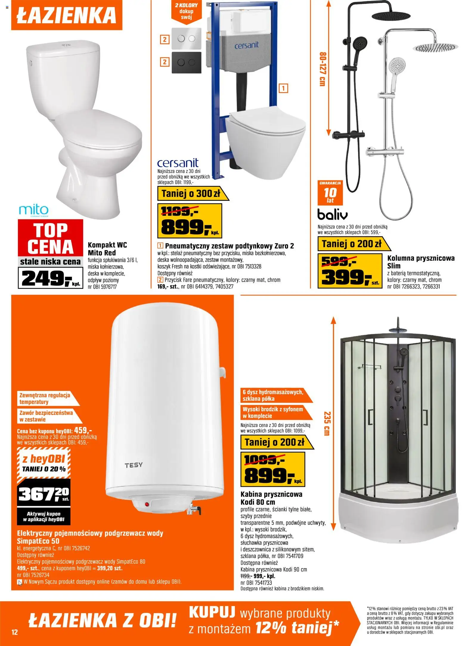 OBI gazetka od 07.04.2026 | Strona: 12 | Produkty: Półka, Bateria