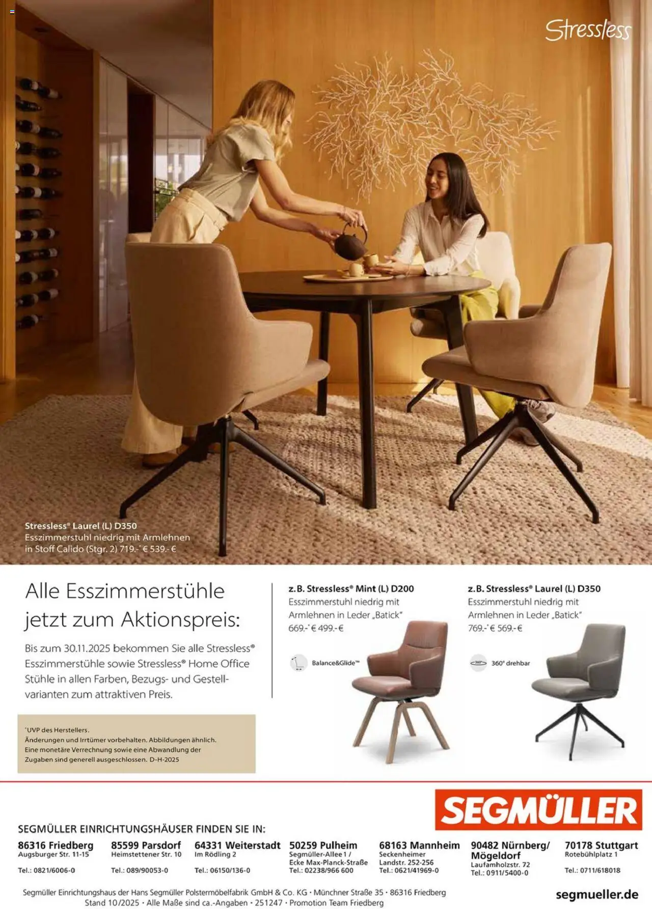 Segmüller Stressless – gültig ab 01.10.2025 | Seite: 8 | Produkte: Esszimmerstühle