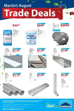 Chamberlain Specials │ valid from 01.08.2025 | Page: 2 | Products: Tiling, Adhesive, Geyser, Valve