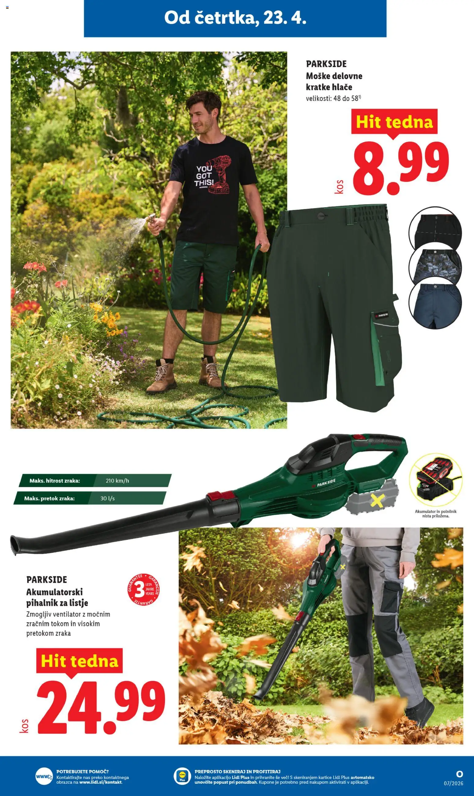 Novi Lidl katalog ponudbe – veljaven od 20.04.2026 | Stran: 43 | Izdelki: Ventilator, Akumulator, Polnilnik, Hlace