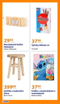 Náhled letáku Action leták od 24.12.2025 | Strana: 17 | Produkty: Tyčinky, Knížka, Stolička