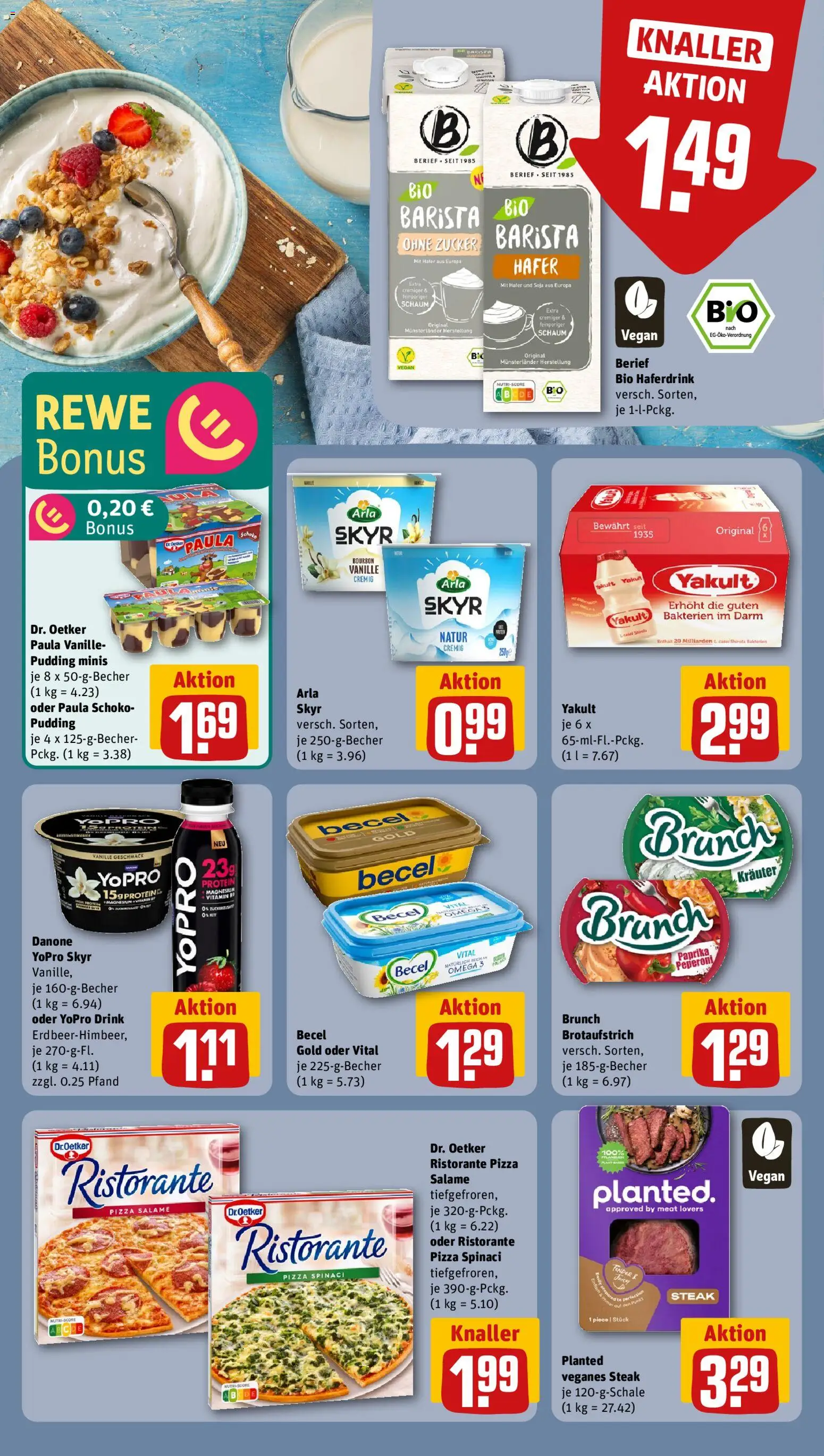 Rewe Prospekt 	 – gültig ab 19.01.2026 | Seite: 12 | Produkte: Becel, Pudding, Paprika, Pizza