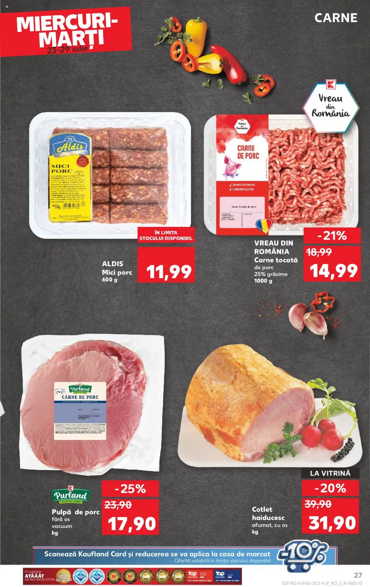 Kaufland RO akciós ujság - amely érvényes a következő dátumtól: 23.07.2025 | Oldal: 27