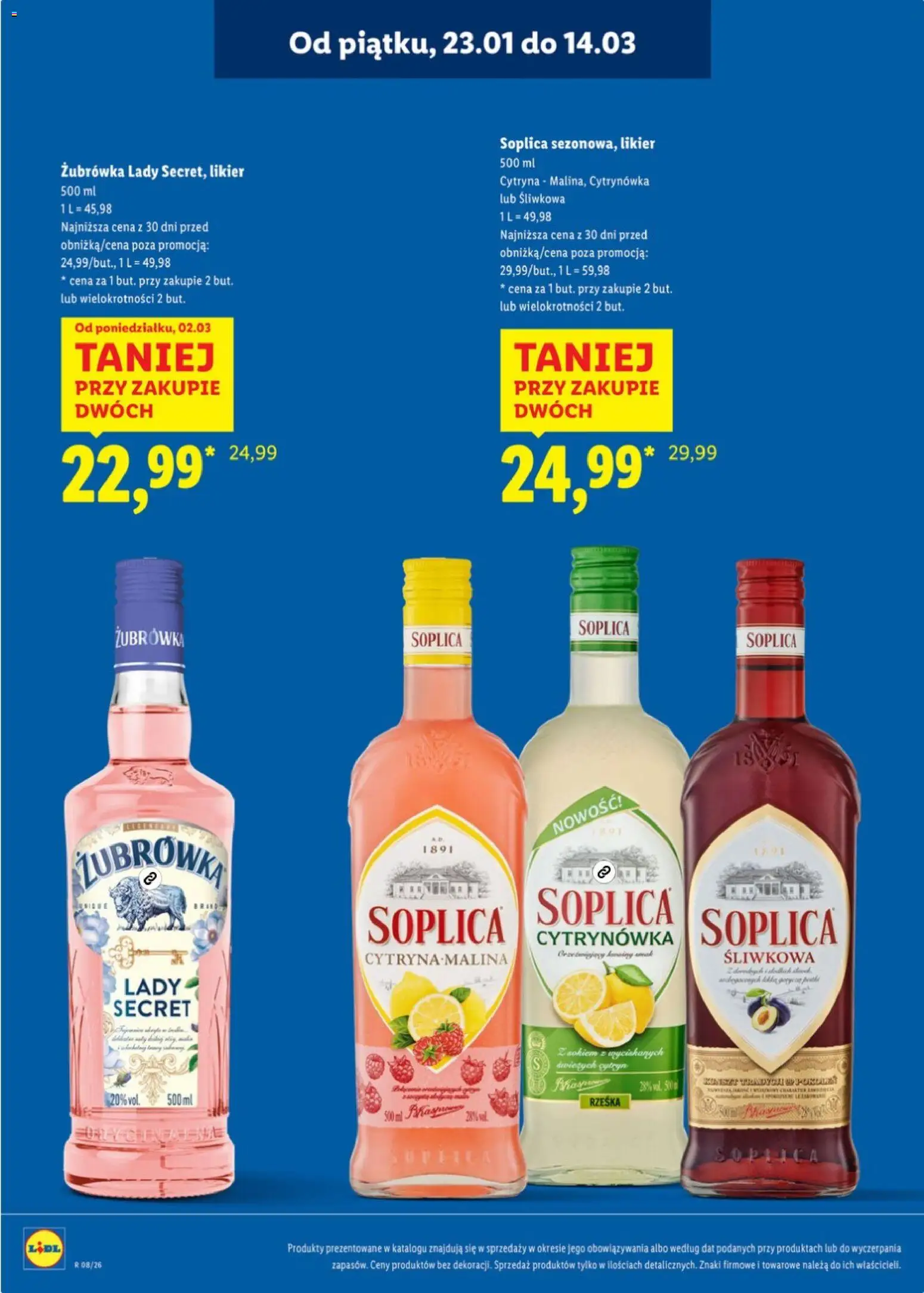 Lidl Katalog alkoholi mocnych od 16.02.2026 | Strona: 20 | Produkty: Cytryna, Żubrówka