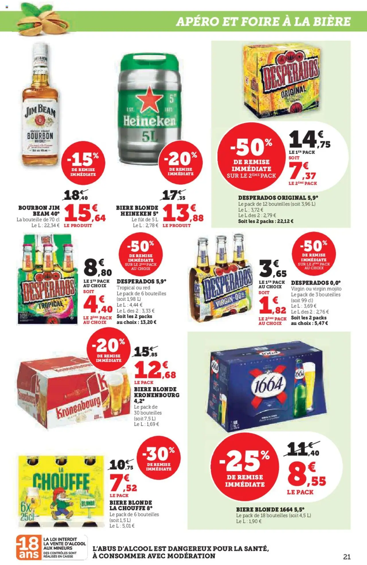  | Page: 21 | Produits: Desperados, Bière blonde Heineken, Bière, Heineken