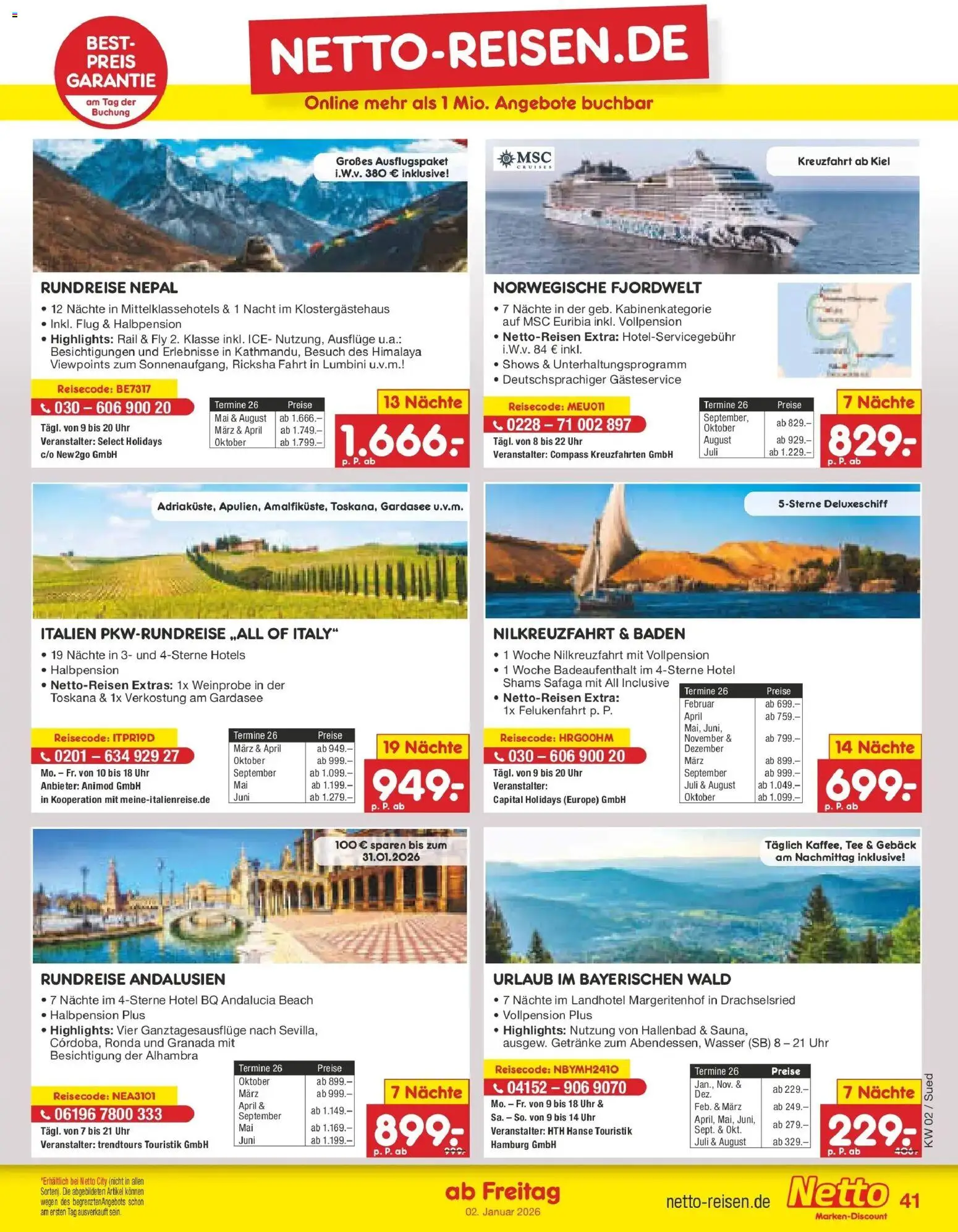 Netto Marken-Discount - Netto: Wochenangebote – gültig ab 05.01.2026 | Seite: 45 | Produkte: Wasser, Tee, Uhr