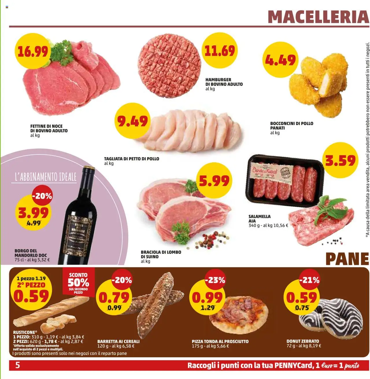 Volantino PENNY del 11.09.2025 | Pagina: 5 | Prodotti: Bovino, Pane, Pizza, Hamburger