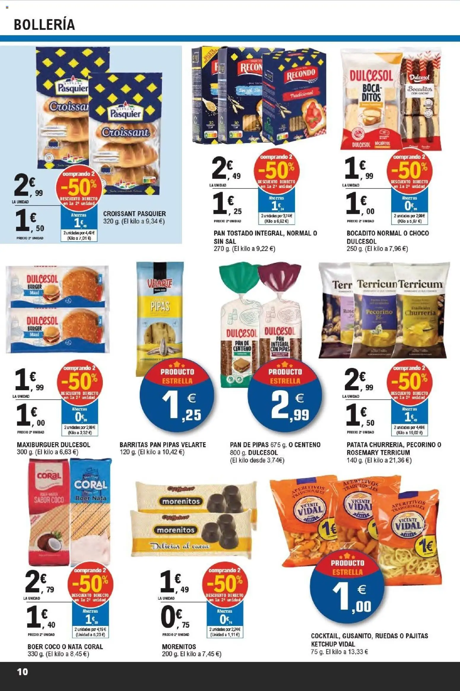 E.Leclerc Productos Estrella │ válido desde el 15.04.2026 | Página: 10 | Productos: Pan, Τυρόπιτα, Croissant