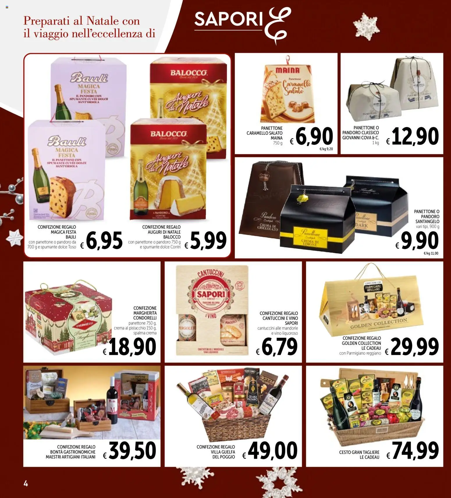 Volantino Spazio Conad del 25.11.2025 | Pagina: 4 | Prodotti: Vino, Panettone, Parmigiano reggiano, Parmigiano