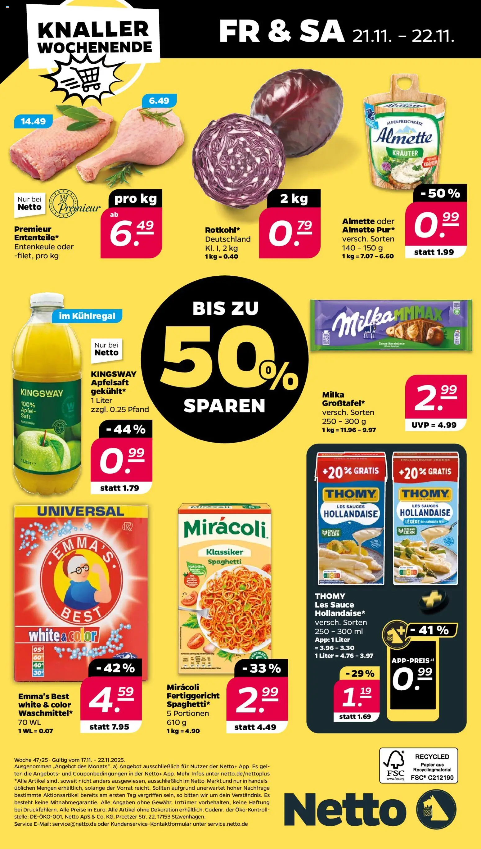 Netto Prospekt 	 – gültig ab 17.11.2025 | Seite: 34 | Produkte: Almette, Äpfel, Apfelsaft, Saft