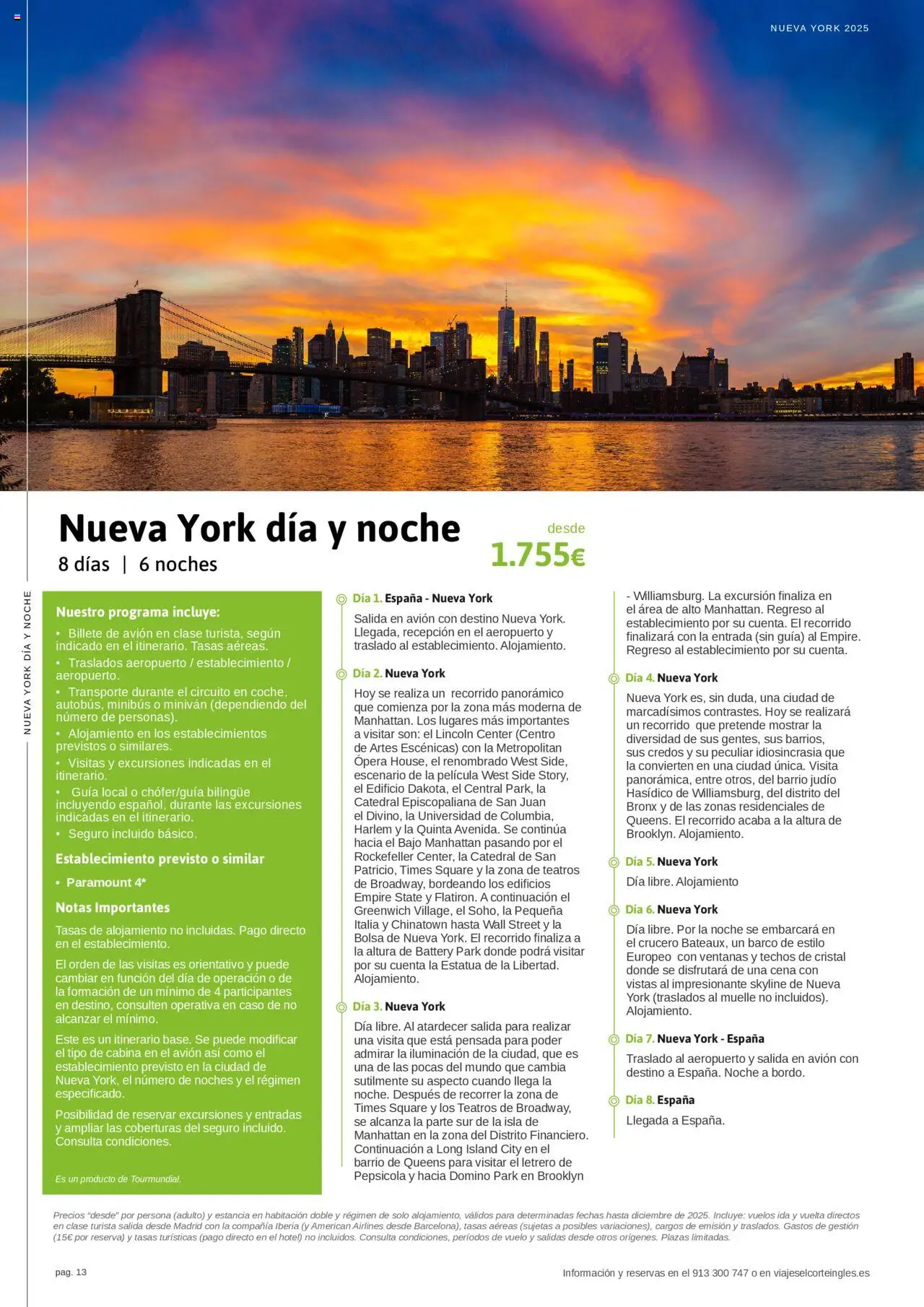 Viajes El Corte Inglés Nueva York │ válido desde el 10.01.2025 | Página: 13 | Productos: Bolsa