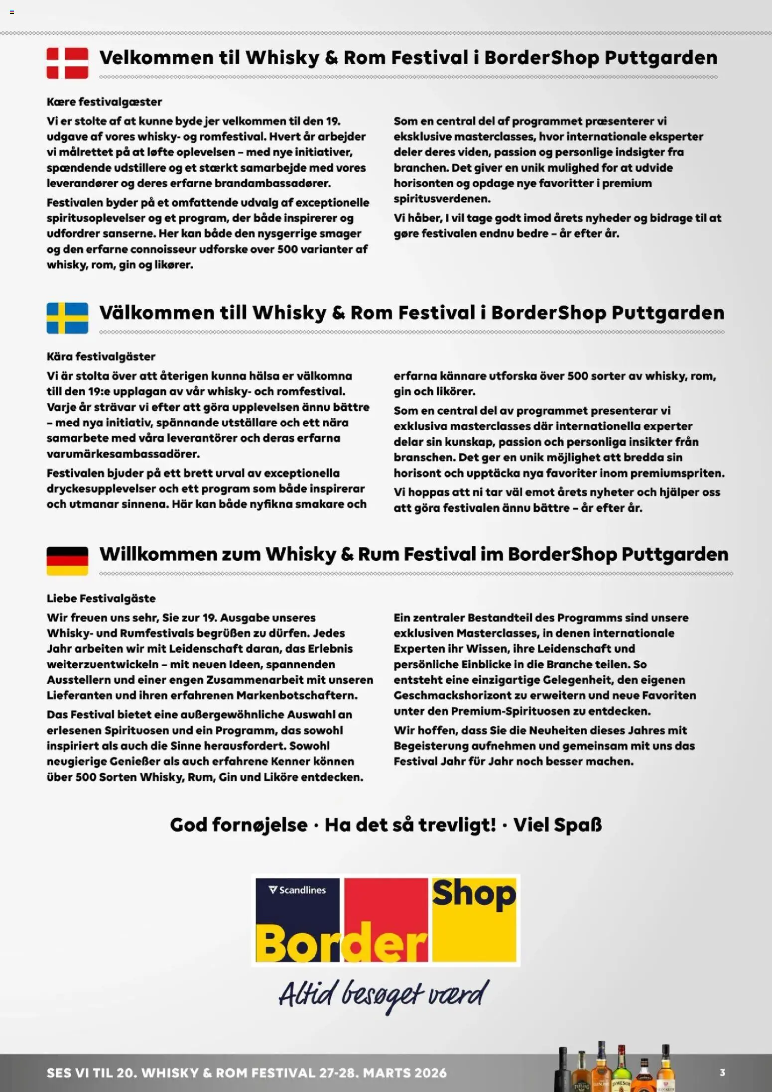 Bordershop tilbudsavis – gyldig fra 30.10.2025 | Side: 3 | Produkter: Gin, Whisky, Rom, Søm