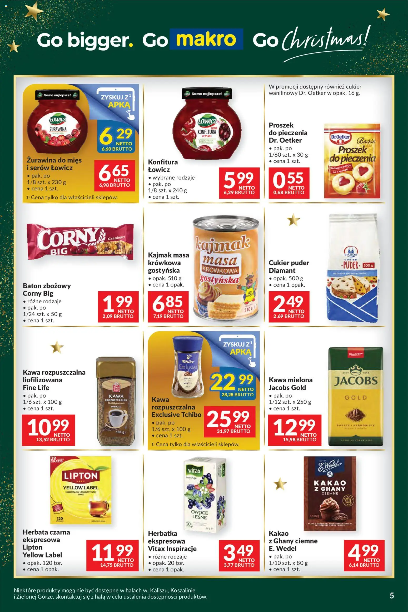 Makro Gazetka - Mega oferty dla Twojego Sklepu od 25.11.2025 | Strona: 5 | Produkty: Cukier puder, Baton, Owoce, Cukier