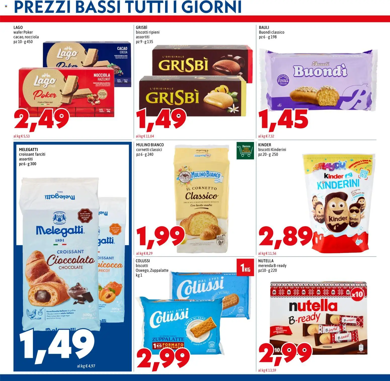 Volantino Mega del 08.04.2026 | Pagina: 9 | Prodotti: Cioccolato, Cornetto, Nutella, Miele