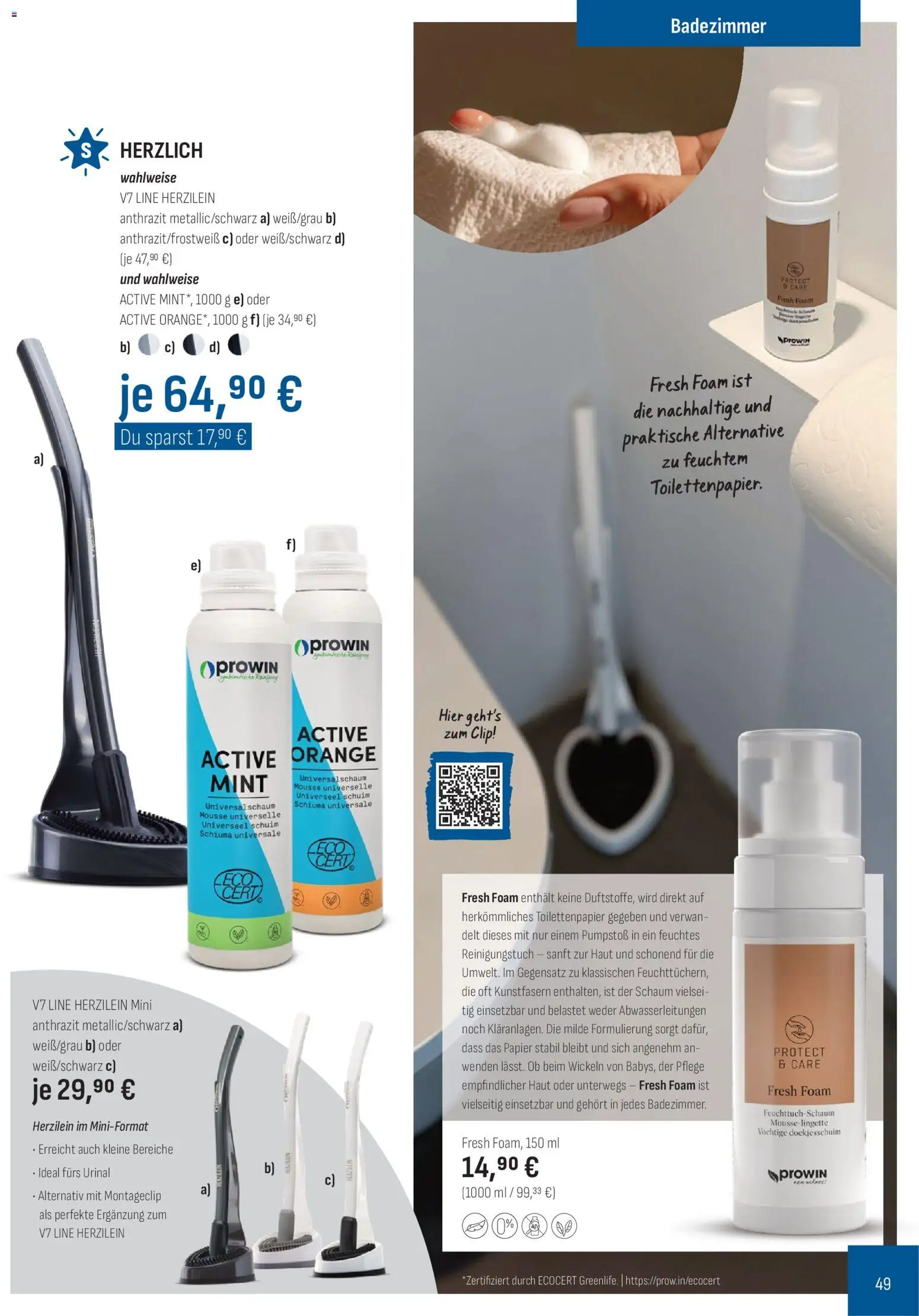 Katalog ProWin Januar/Juni 2026 – gültig ab 01.01.2026 | Seite: 49 | Produkte: Toilettenpapier