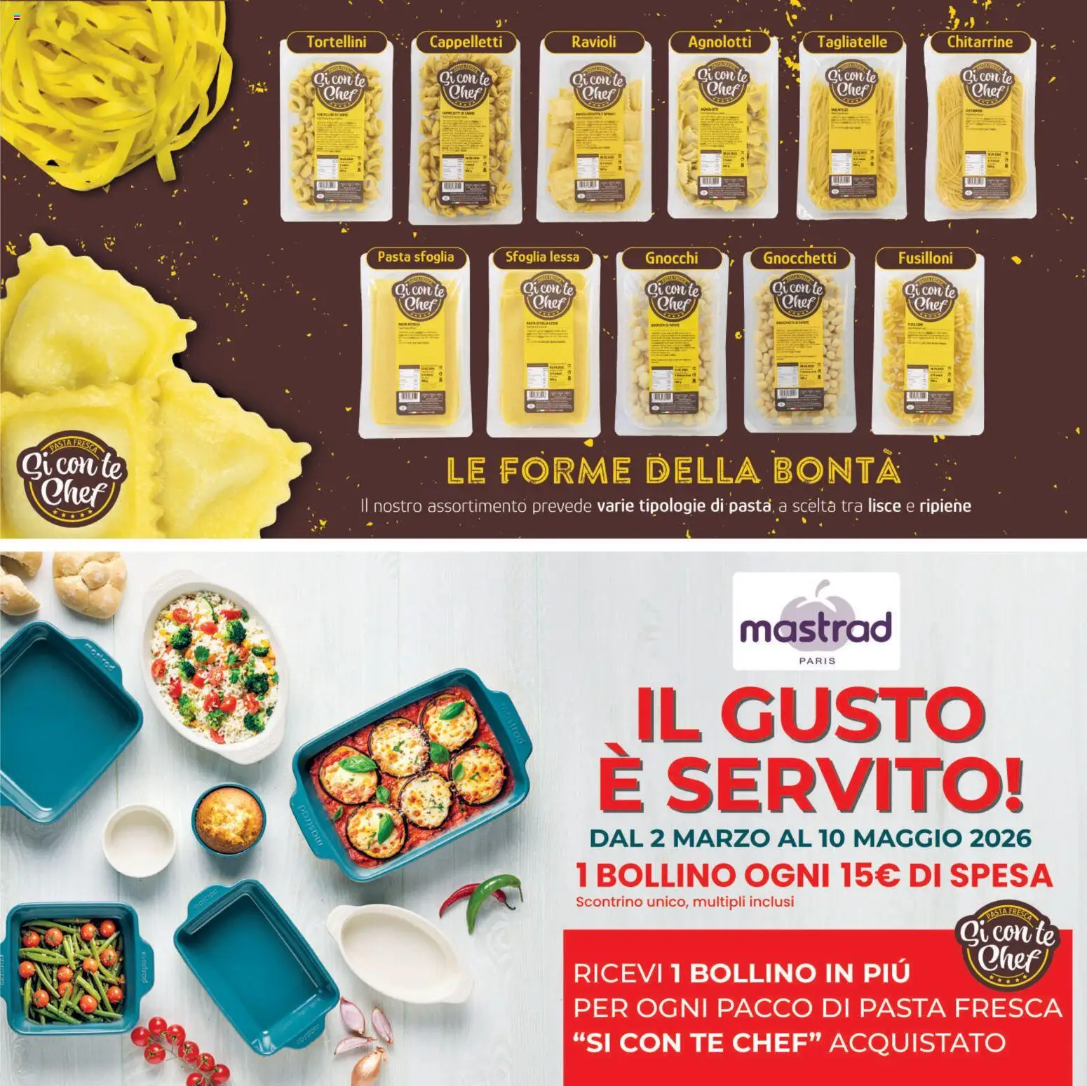 Volantino Sì con Te del 05.03.2026 | Pagina: 15 | Prodotti: Tè, Tagliatelle, Ravioli, Gnocchi