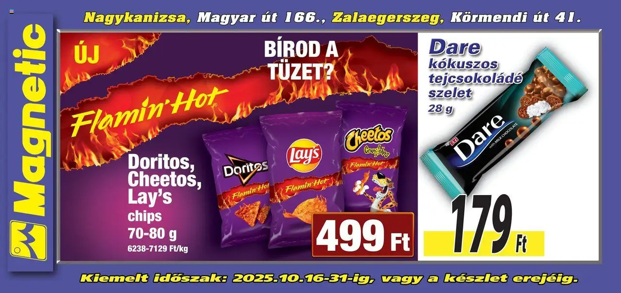 Magnetic akciós ujság - amely érvényes a következő dátumtól: 16.10.2025 | Oldal: 5 | Termékek: Chips, Tejcsokoládé