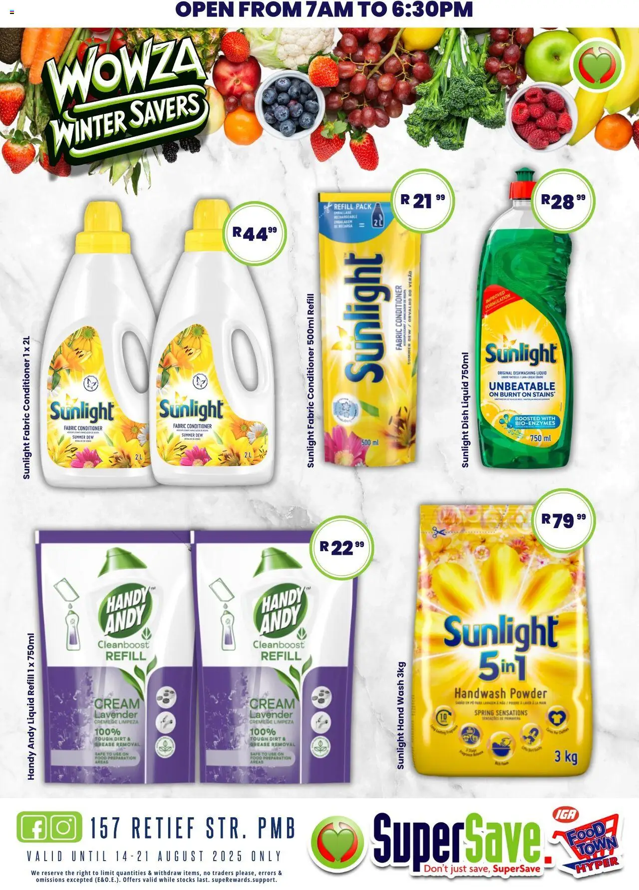 Super Save Specials │ valid from 14.08.2025 | Page: 8 | Products: Handwash, Conditioner, Cream, Dishwashing liquid
