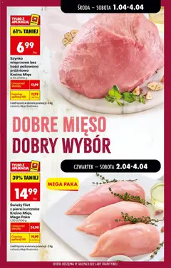 Pogląd oferty "Szynka wieprzowa bez kości pakowana próżniowo Kraina Mięs, Pork ham without bone, vacuum packed" - ważna od 01.04.2026 | Strona: 29 | Produkty: Piersi, Mięso, Szynka wieprzowa, Filet z piersi kurczaka